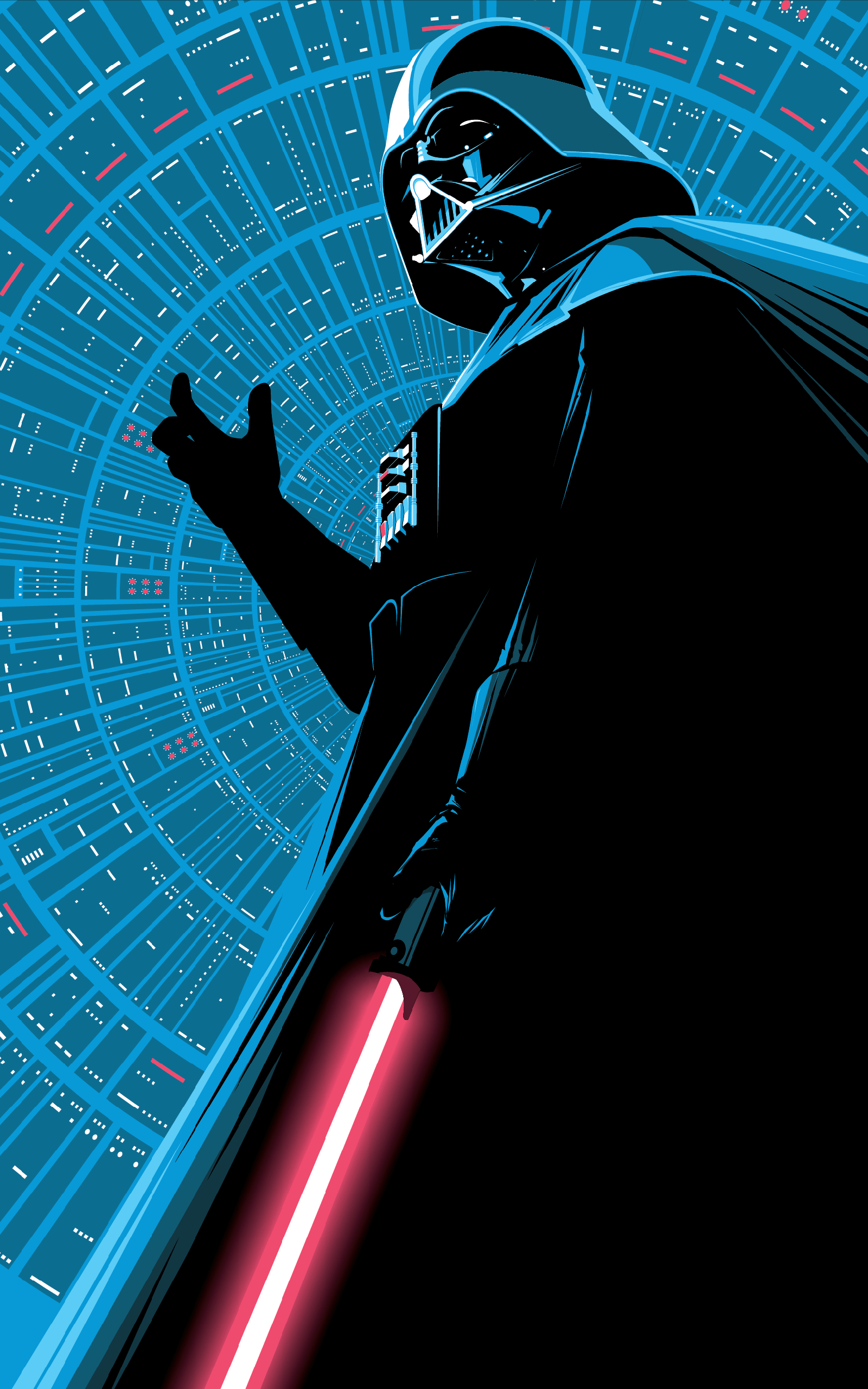 Darth Vader spada laser rossa, 1600x2560 Verticale, iPhone Plus
