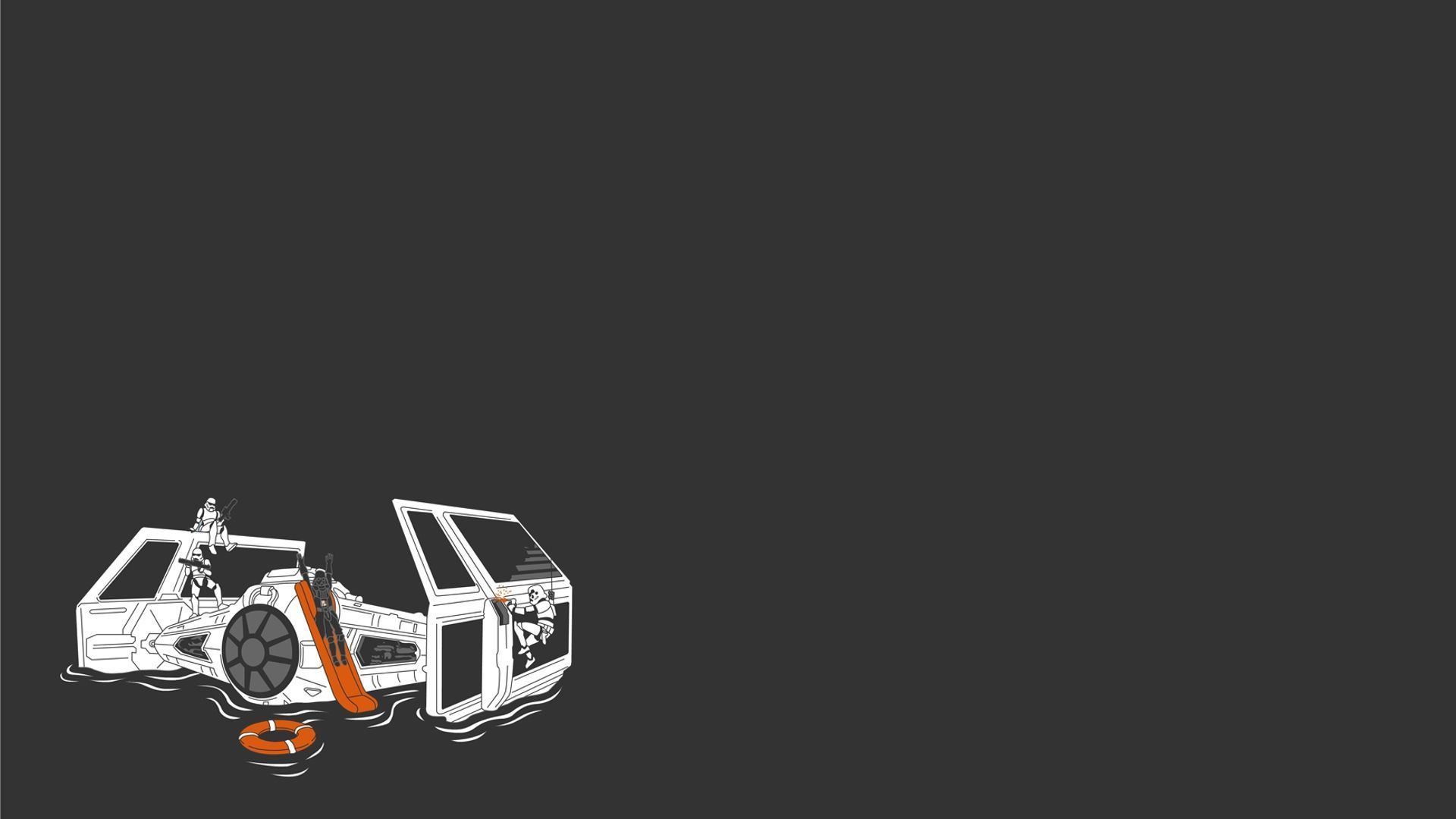 Caccia TIE minimalista grigio, 1920x1080 1080p, PC Desktop