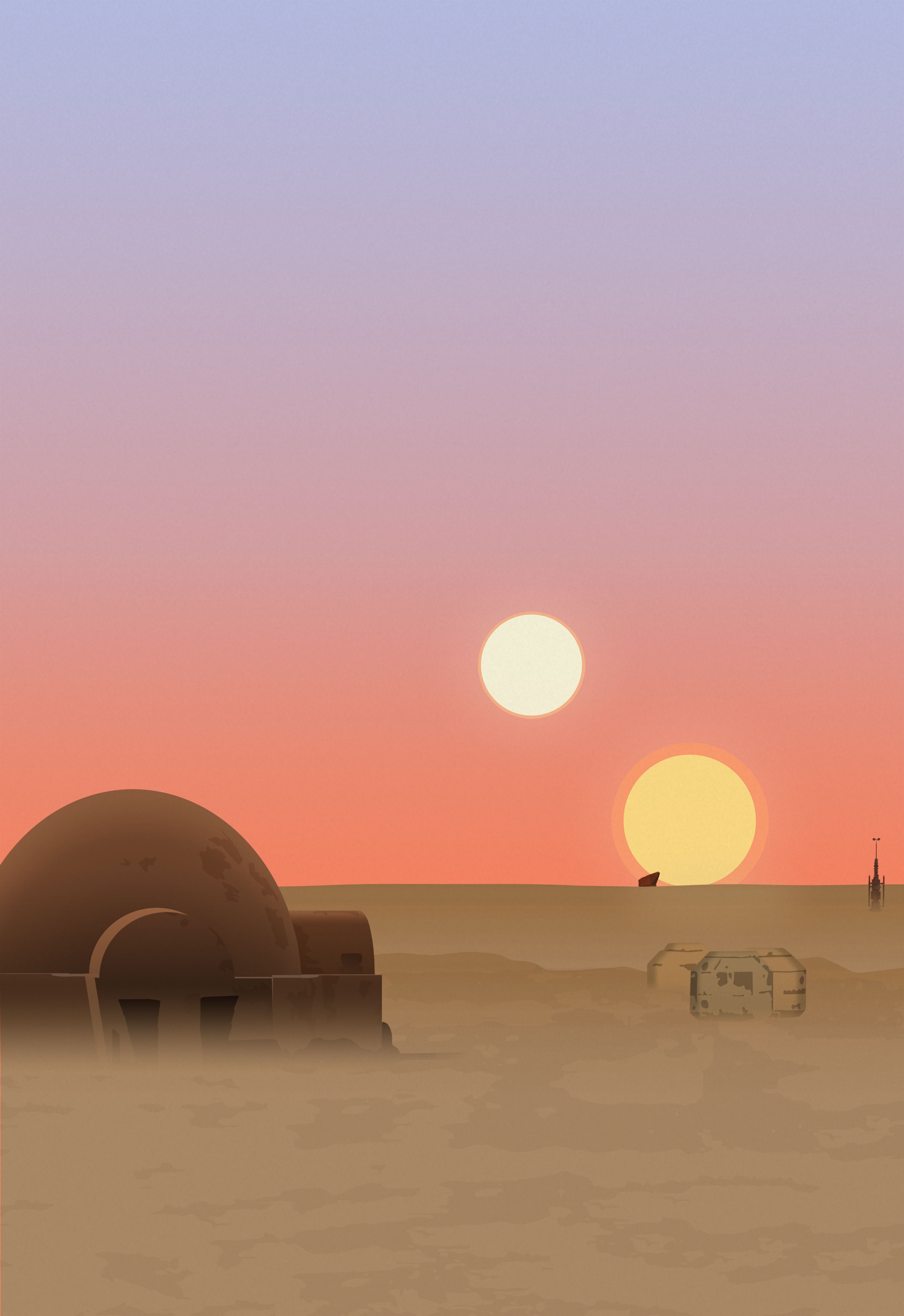 Tatooine deserto due soli, 3000x4367 Full HD Verticale, iPhone Air