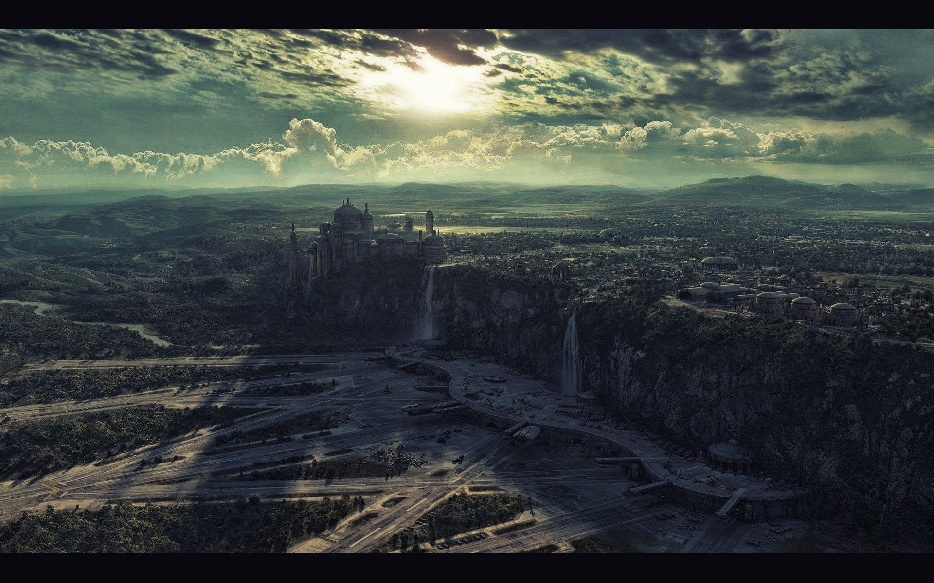 Città futuristica notturna Coruscant, 2560x1600 2K, PC