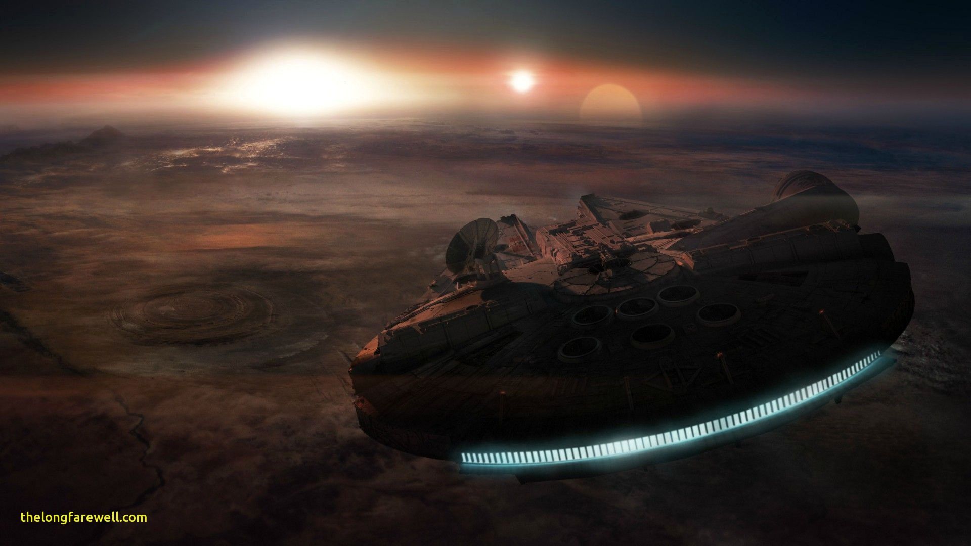 Millennium Falcon deserto Star Wars, 1080x1920 Full HD Verticale, iPhone Air