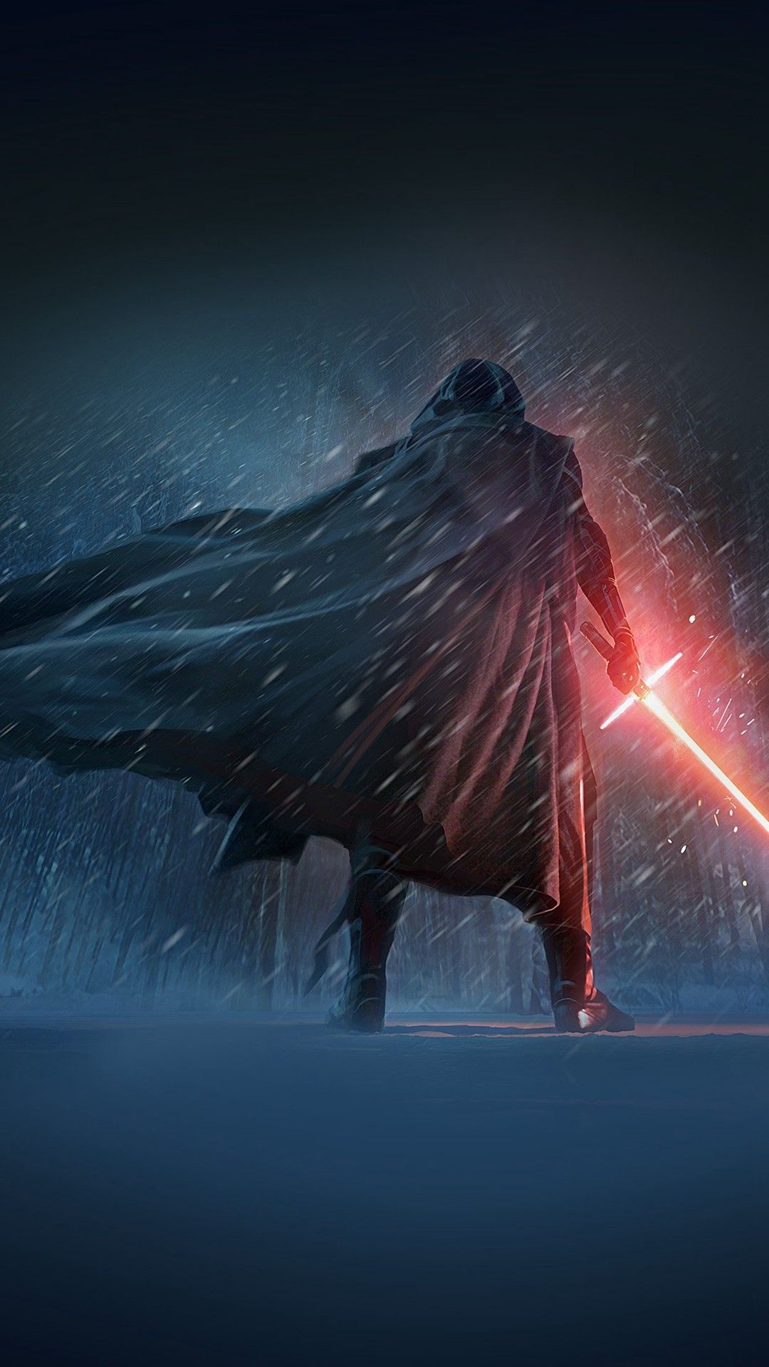 Rey con spada laser blu, 1080x1920 Full HD Verticale, iPhone