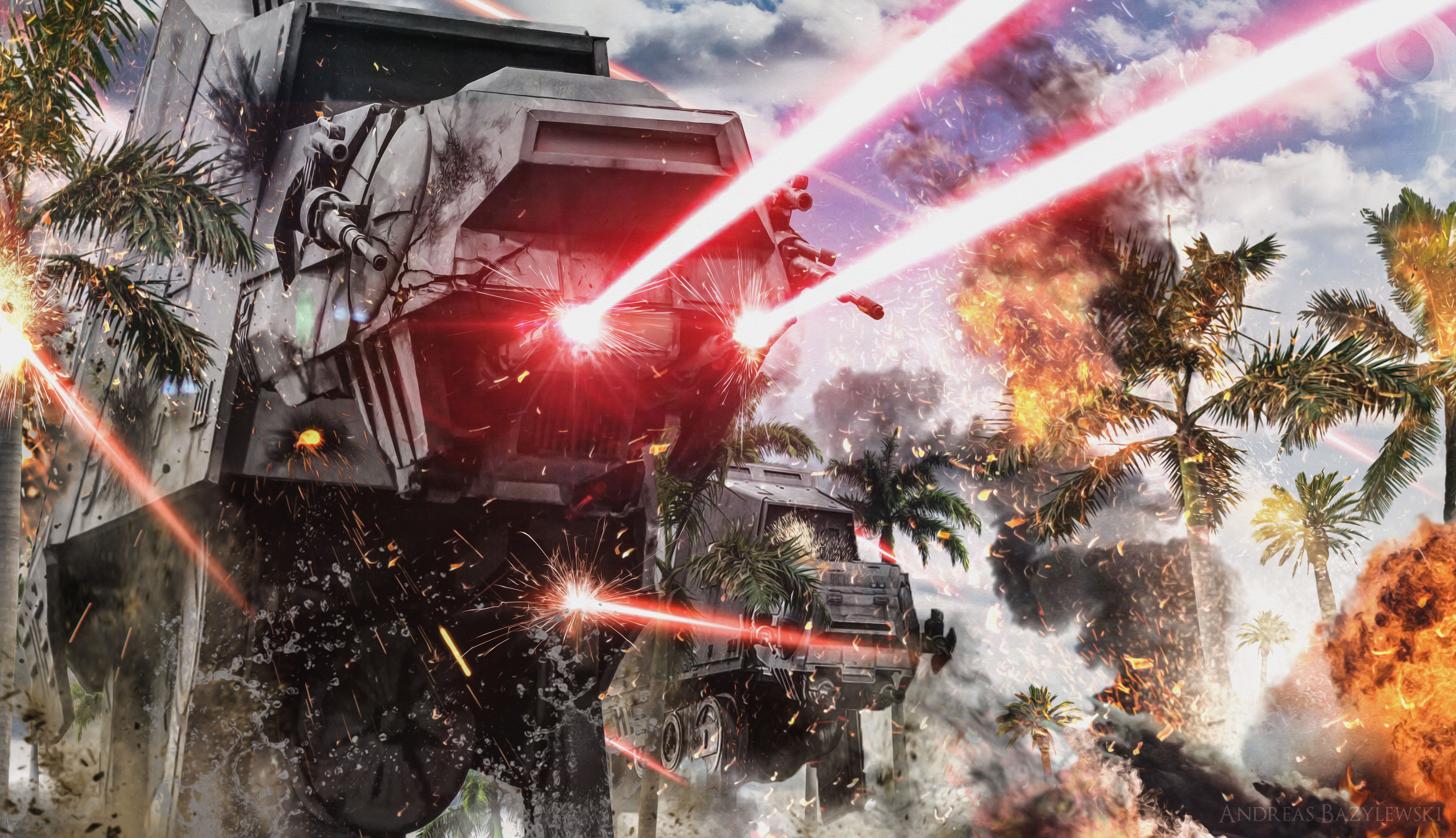 AT-AT battaglia Star Wars, 7512x4322 4K Ultra HD, Monitor 4K