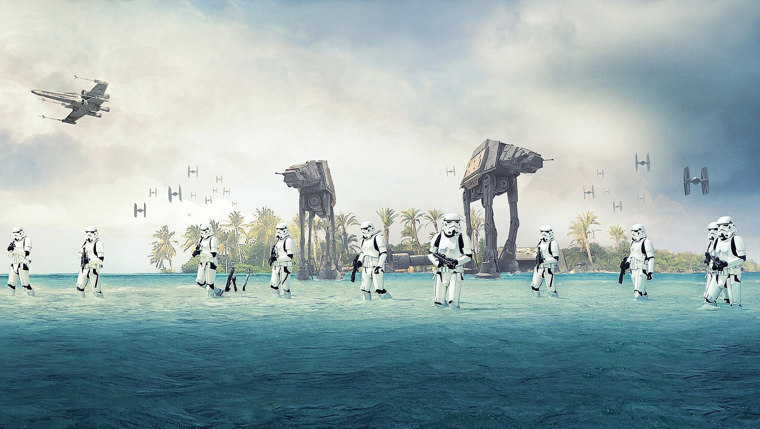 Rogue One battaglia sulla spiaggia, 2552x1442 2K, Desktop