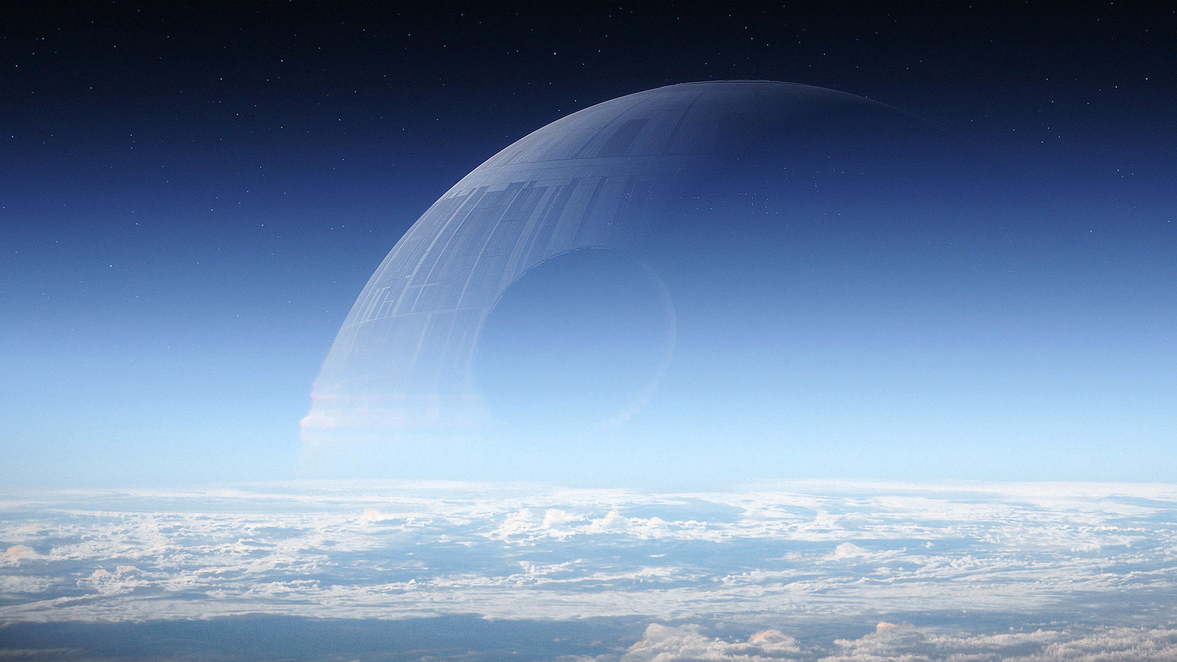Death Star sopra pianeta, 3840x2160 4K Ultra HD, Monitor 4K