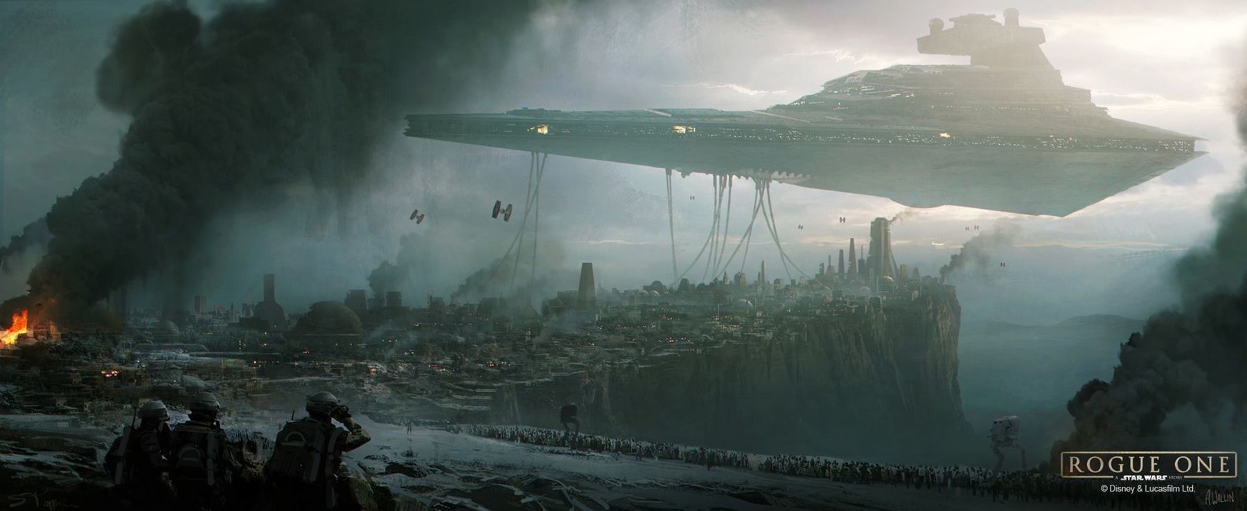 Star Destroyer città distrutta, The Destroyer, 1800x738 21:9, Ultrawide