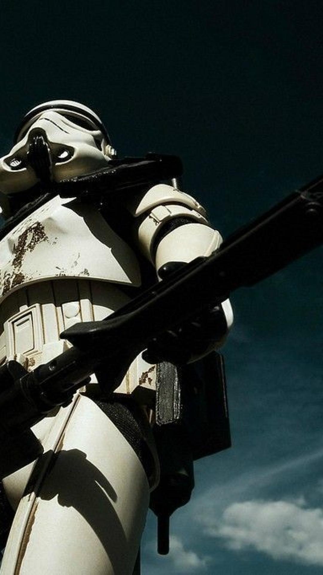 Stormtrooper Star Wars armato, 1080x1920 Verticale, Telefono