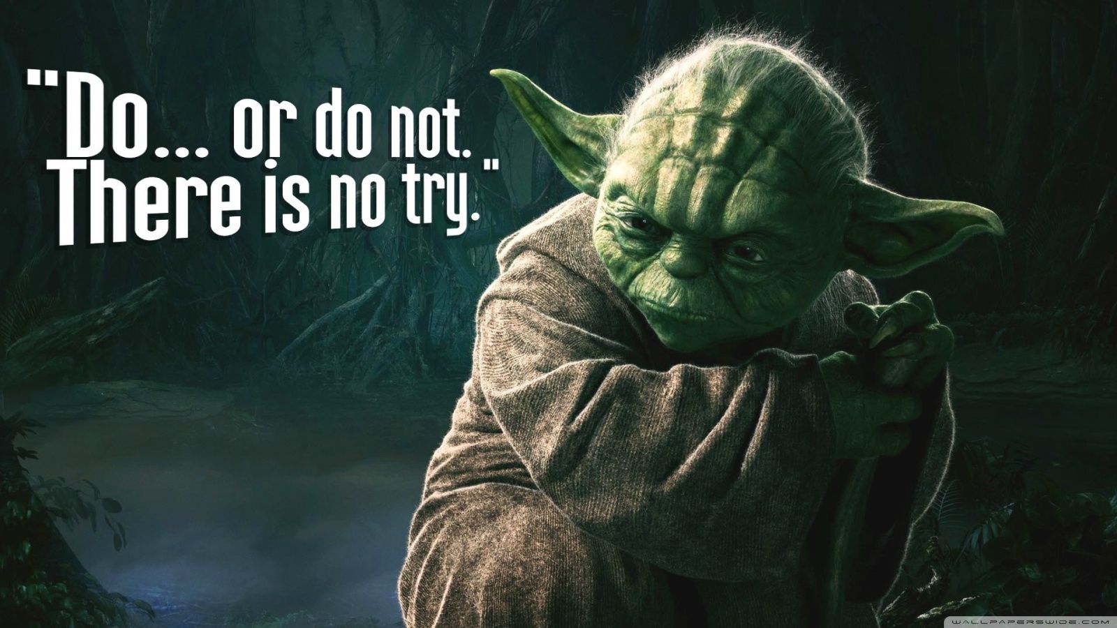 Yoda con spada laser verde, 1594x900 HD, PC Desktop