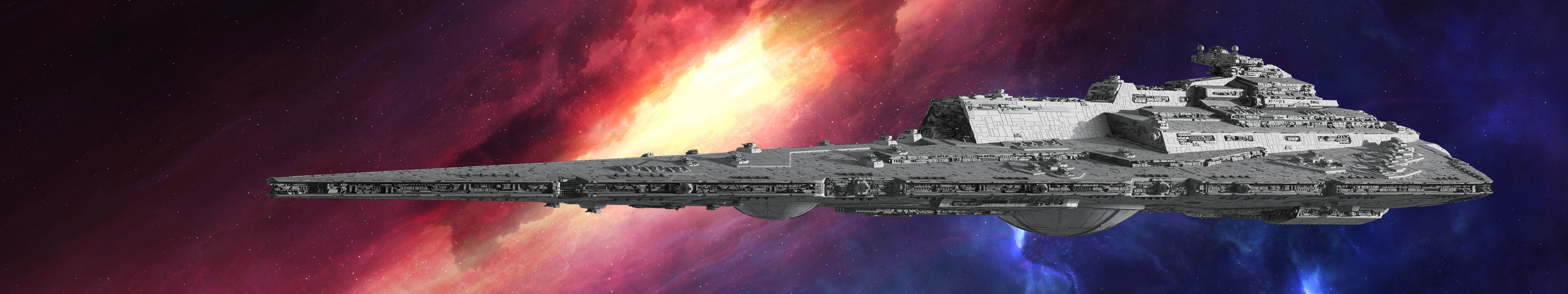 Astronave Star Wars nello spazio, Jedi, 5760x1080 Panoramico, Dual Screen