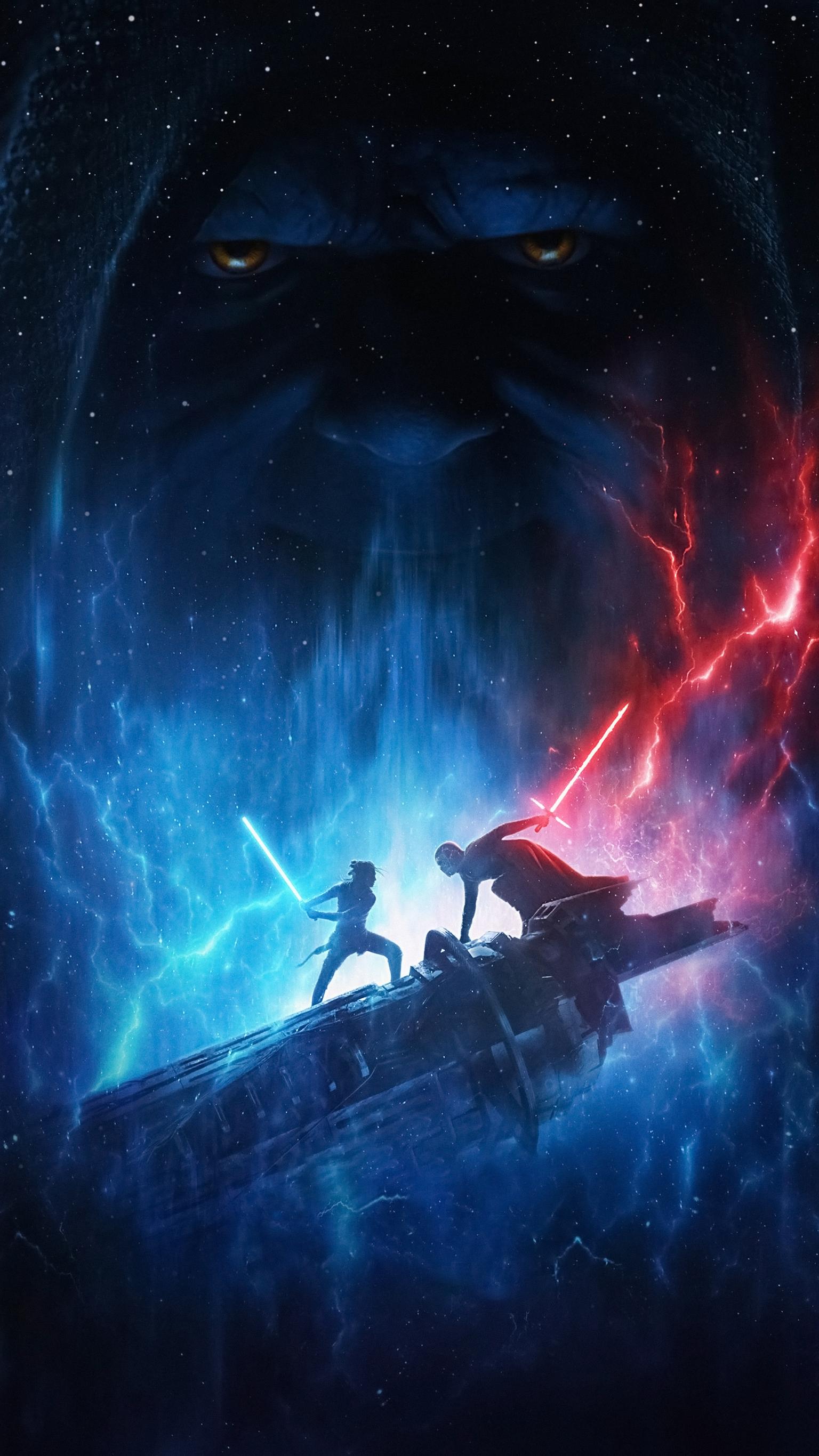 Duello spade laser Star Wars, Jedi, 1536x2732 Full HD Verticale, Smartphone