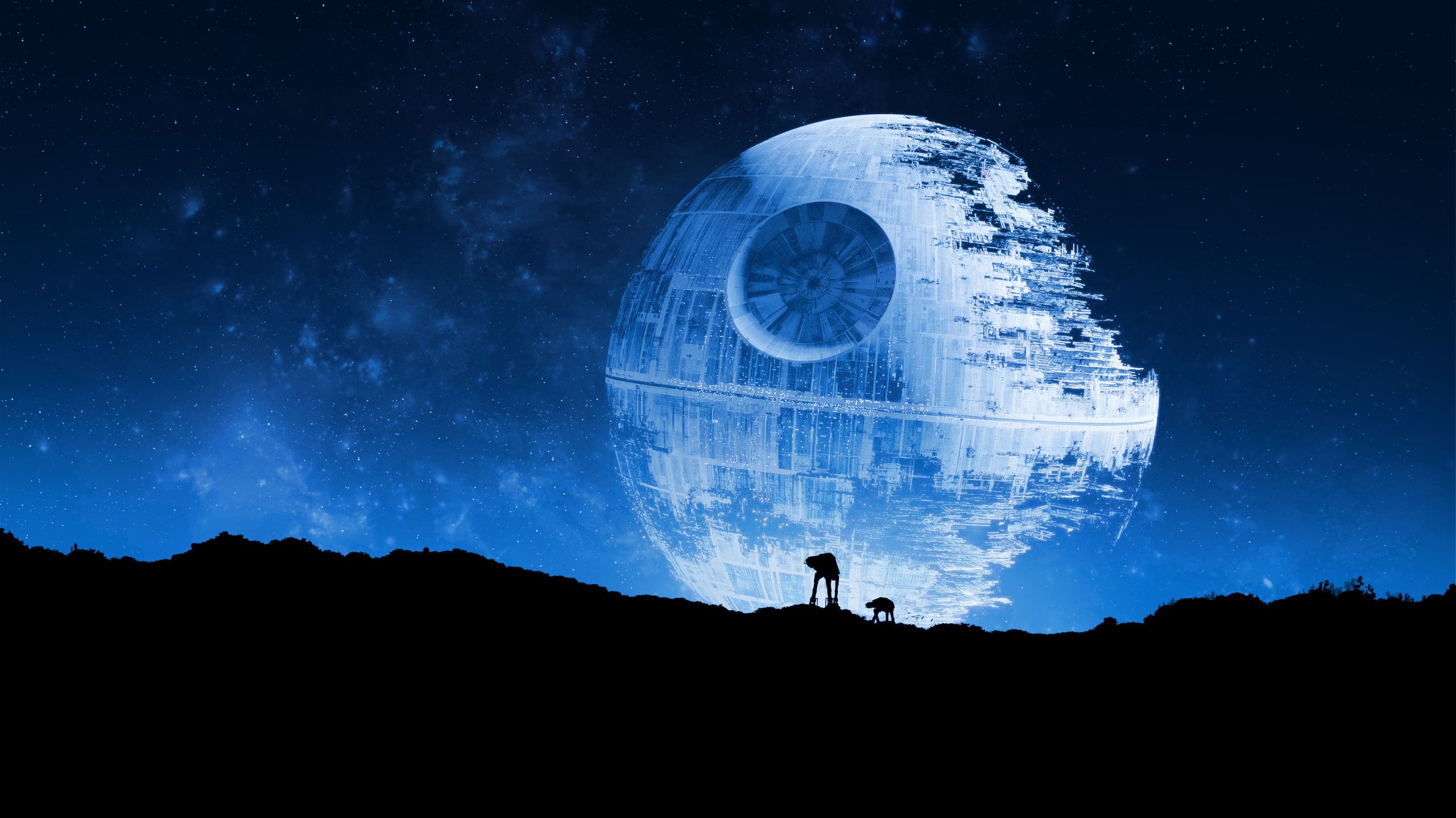 Morte Nera Star Wars notte, Jedi, 2560x1440 QHD, Laptop