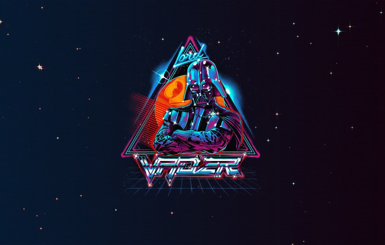 Darth Vader stile retrowave triangolo, 1332x850 720p, MacBook Air