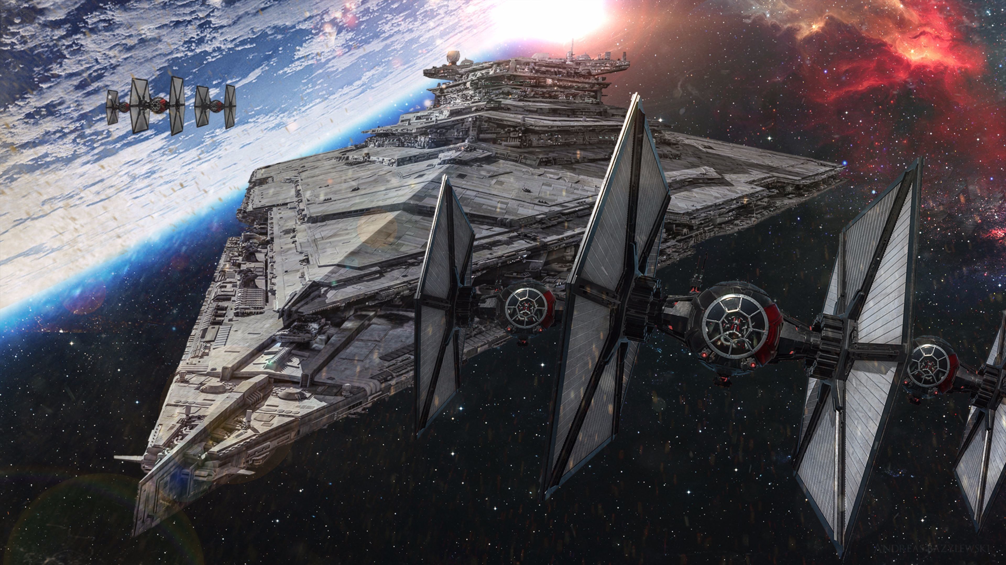 Star Destroyer e caccia TIE, The Destroyer, 3840x2160 4K, Desktop 4K