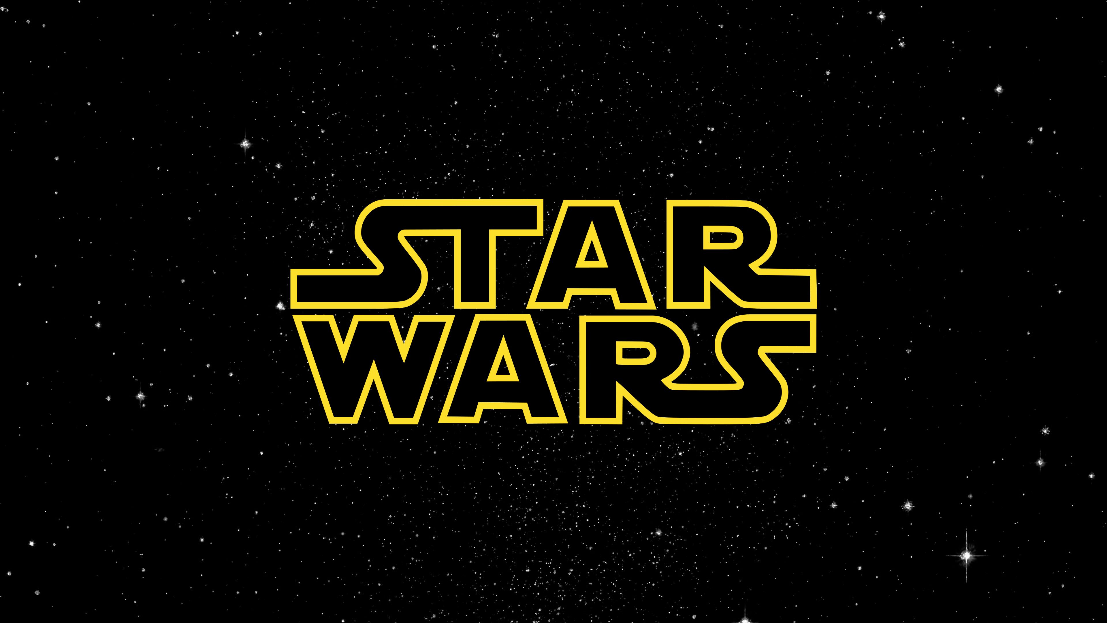 Logo Star Wars sfondo stellato, 3840x2160 UHD, PC 4K