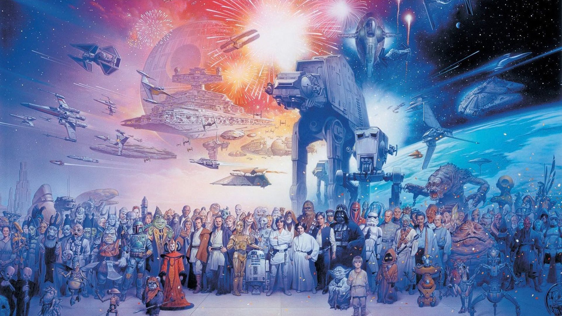Personaggi Star Wars collage, 1920x1080 Full HD 1080p, Desktop