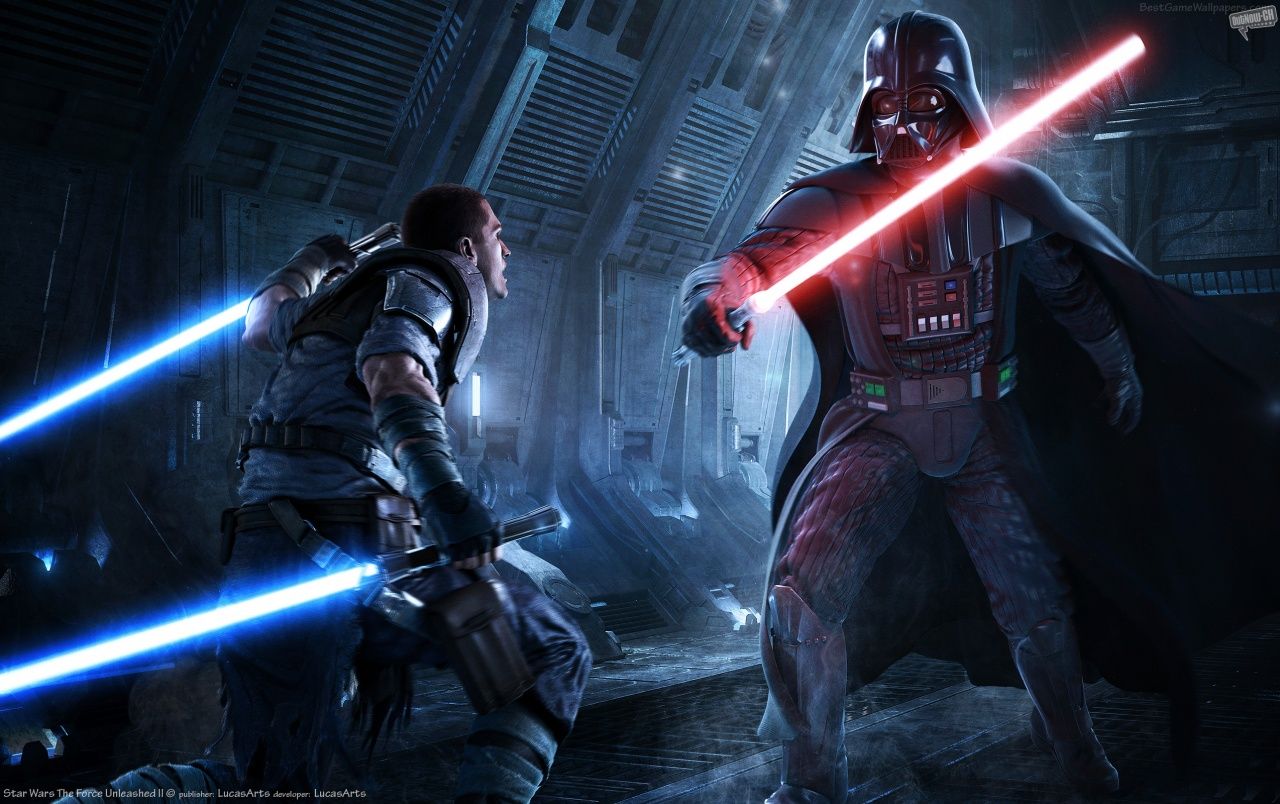 Darth Vader e Starkiller spade laser, 1280x804 720p, PC