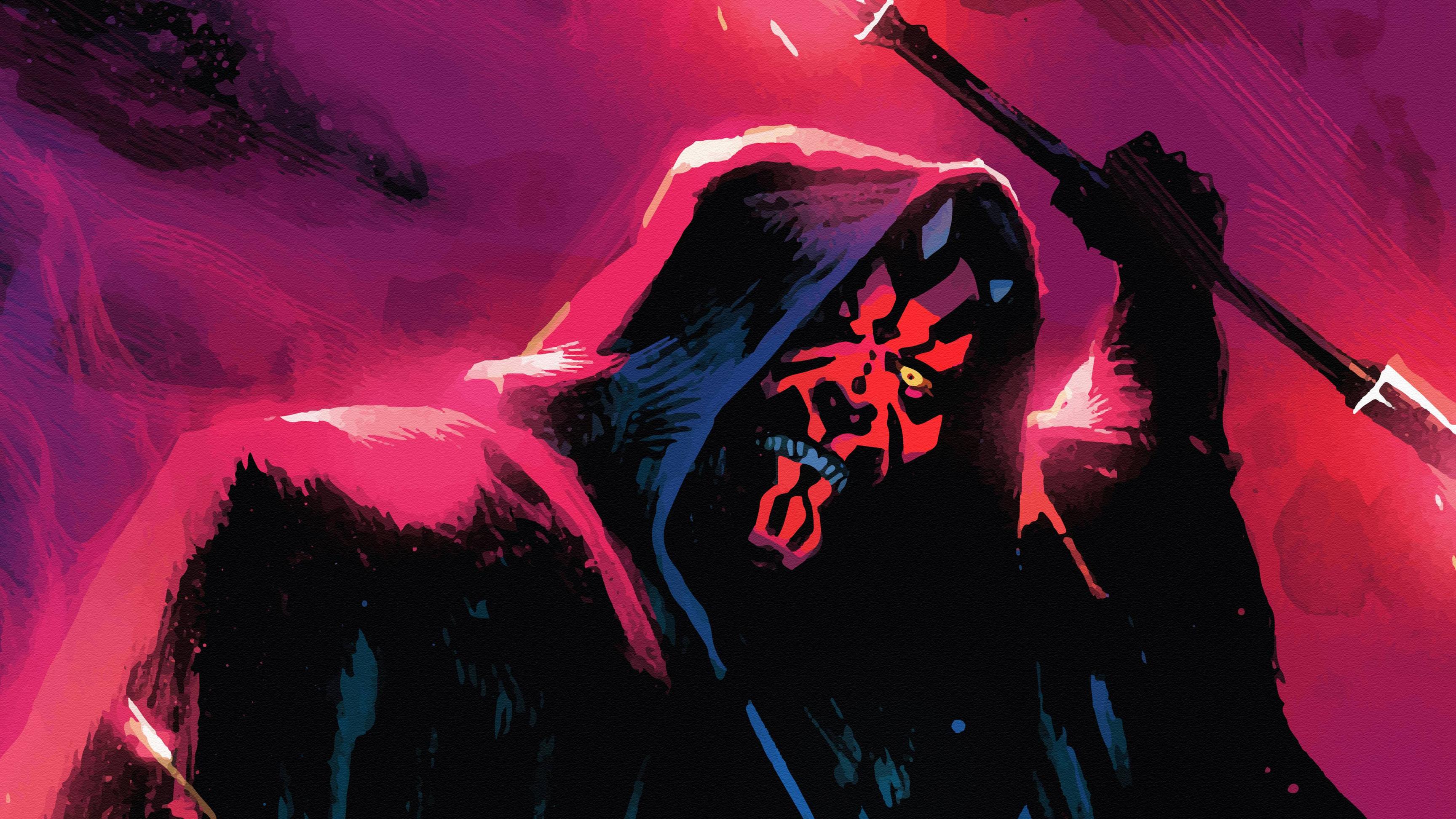 Darth Maul con doppia lama, 3840x2160 4K, Desktop 4K