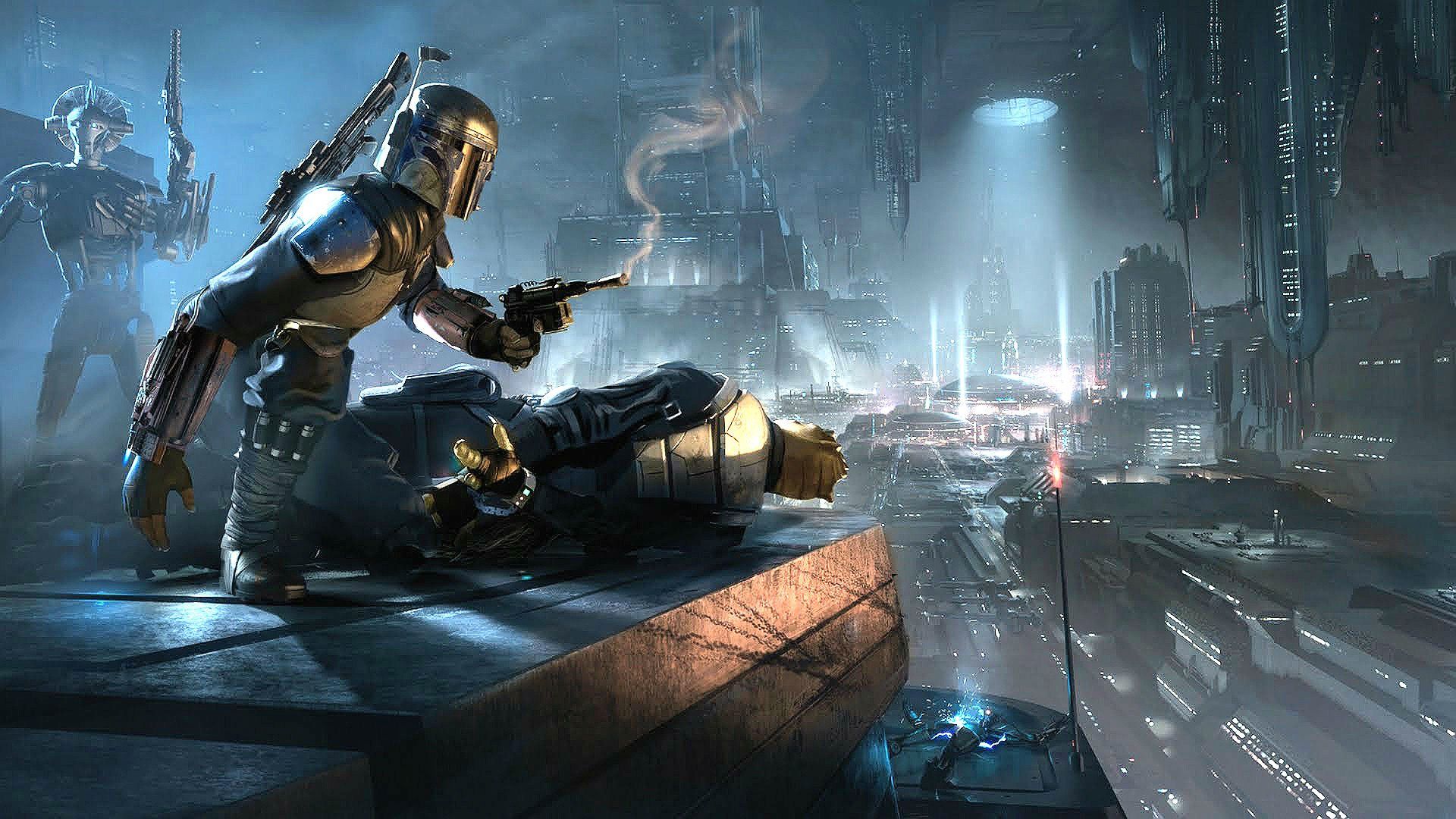 Boba Fett Star Wars notturno, 1920x1080 Full HD 1080p, Desktop