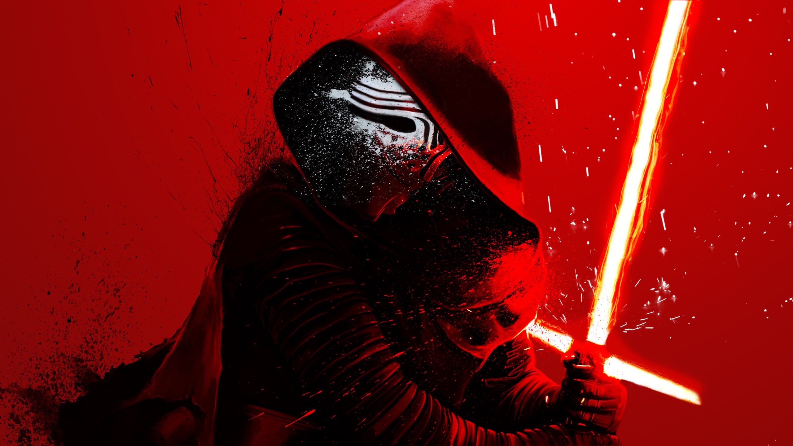 Kylo Ren spada laser rossa, 2560x1440 2K QHD, PC