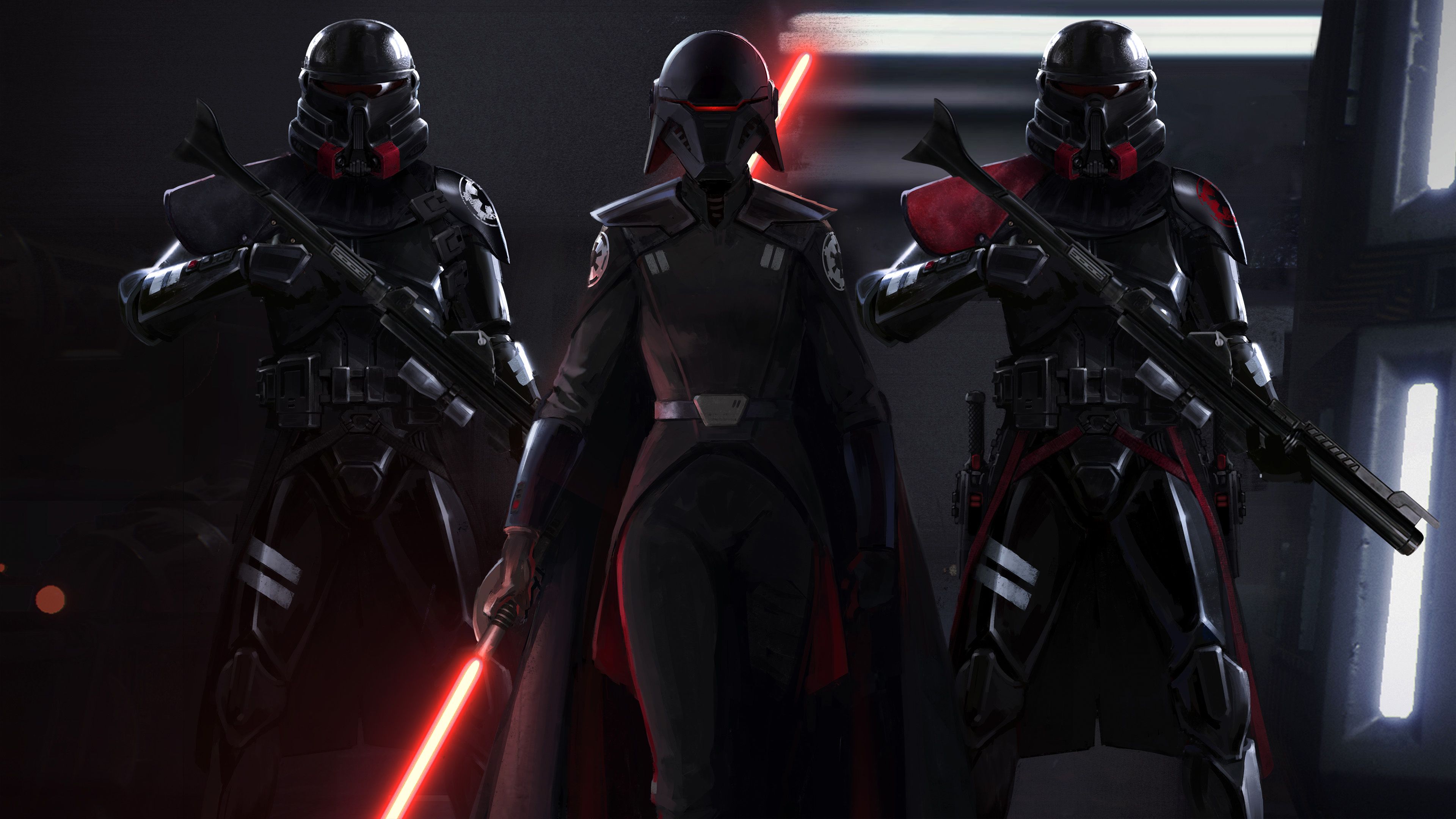 Inquisitori Star Wars con spada laser, 3840x2160 UHD, PC 4K