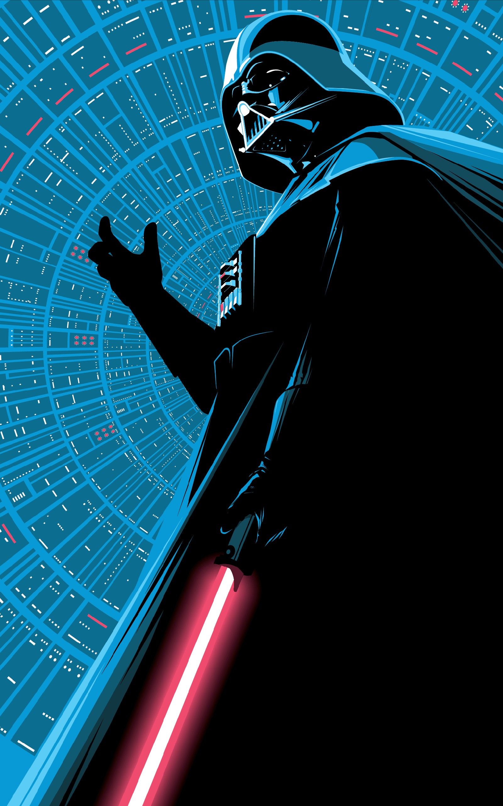 Darth Vader spada laser rossa, 1600x2560 Verticale, Telefono