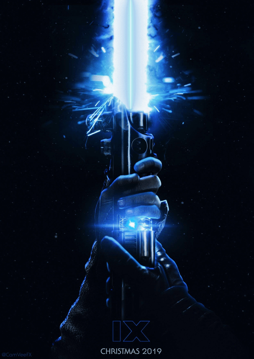 Spada laser blu Star Wars, saga fantascientifica, 848x1200 Full HD Verticale, iPhone