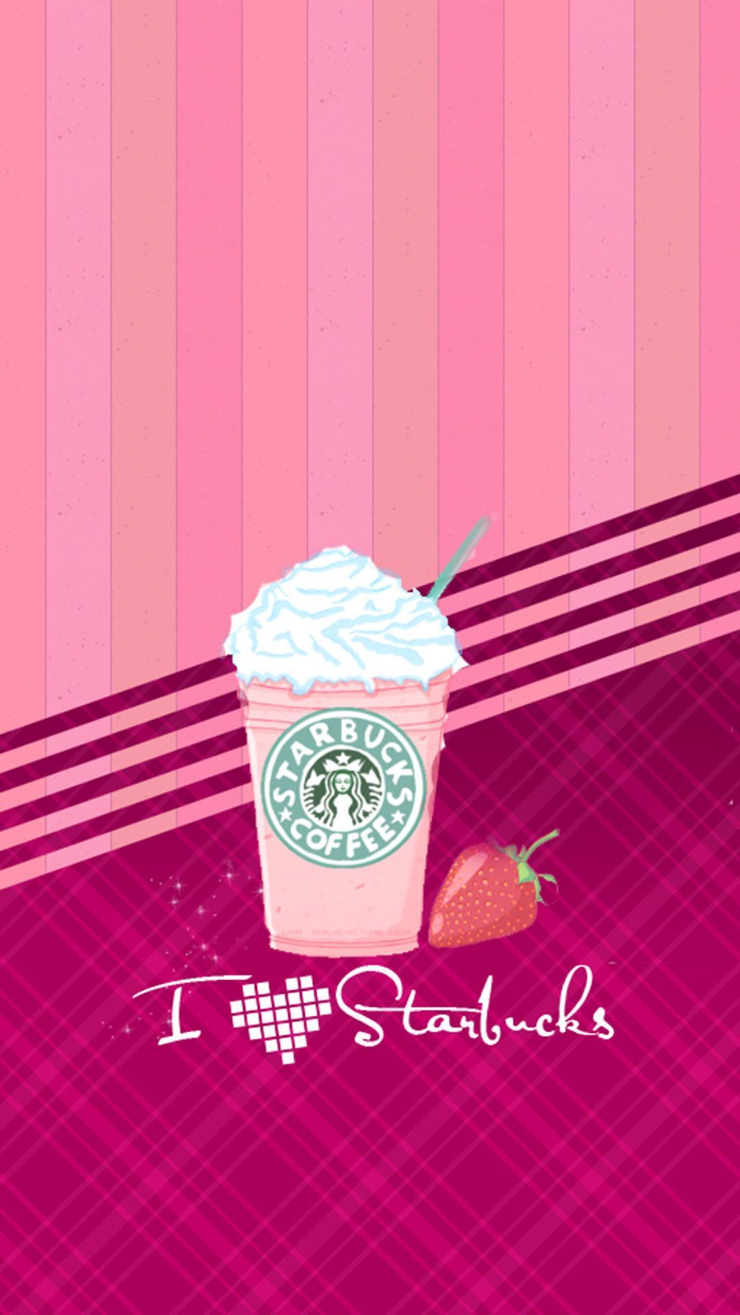 Bevanda Starbucks rosa cartoon, 1080x1920 Full HD Verticale, Samsung Galaxy