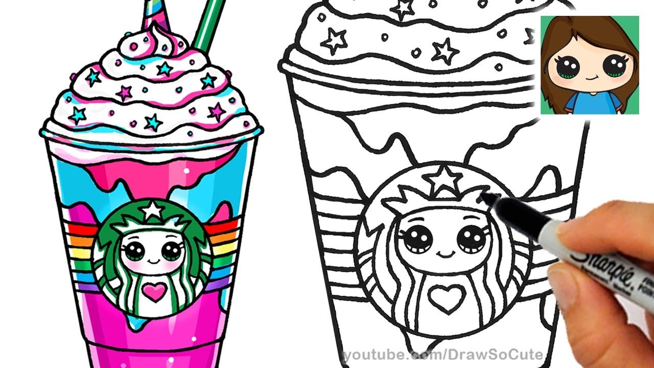 Frappuccino unicorno e biscotti kawaii, Starbucks, 1242x2208 Verticale, Mobile