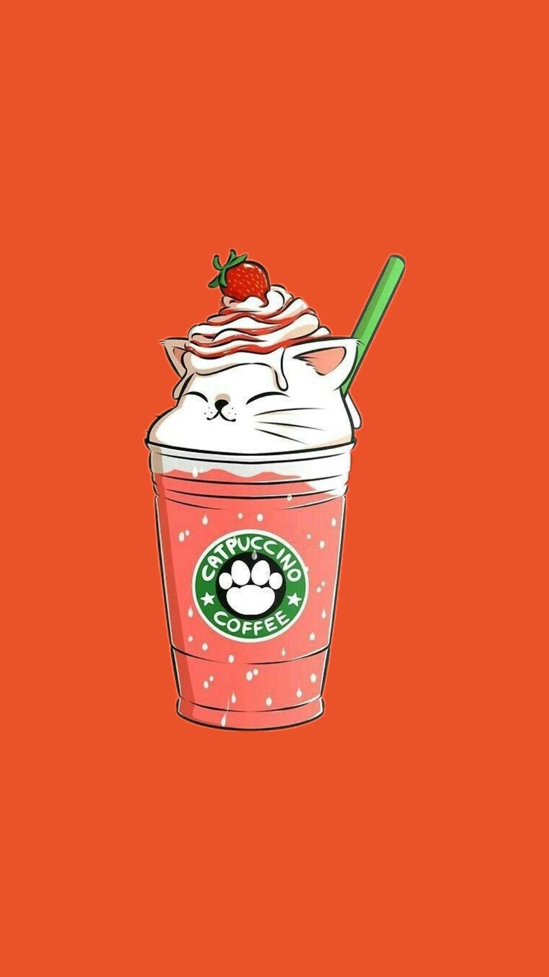Bevanda Starbucks a forma di gatto, 1080x1920 Full HD Verticale, Smartphone