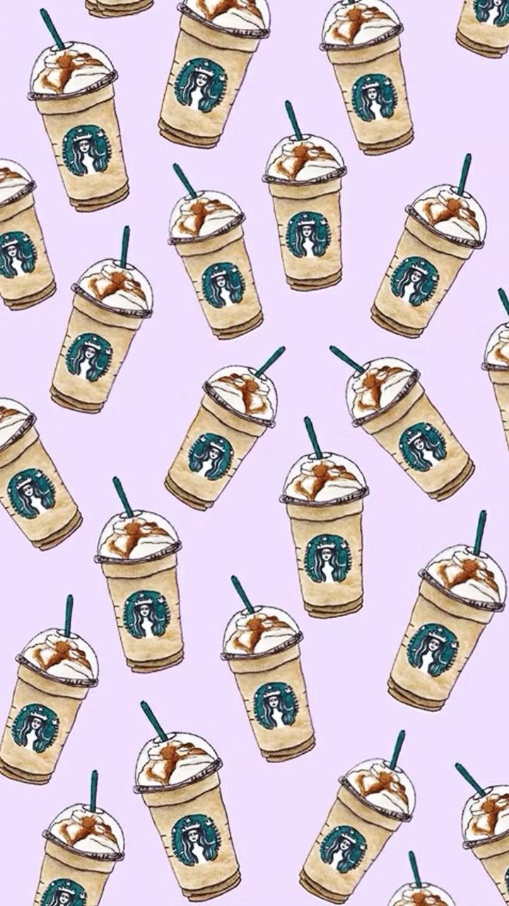 Bicchieri Starbucks cartoon rosa, 720x1280 Full HD Verticale, iPhone