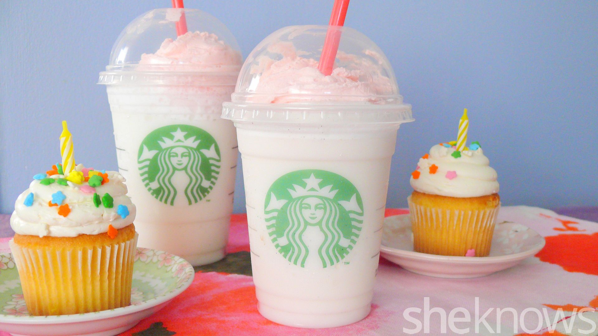 Frappuccino Starbucks e cupcake, 1920x1080 Full HD, PC