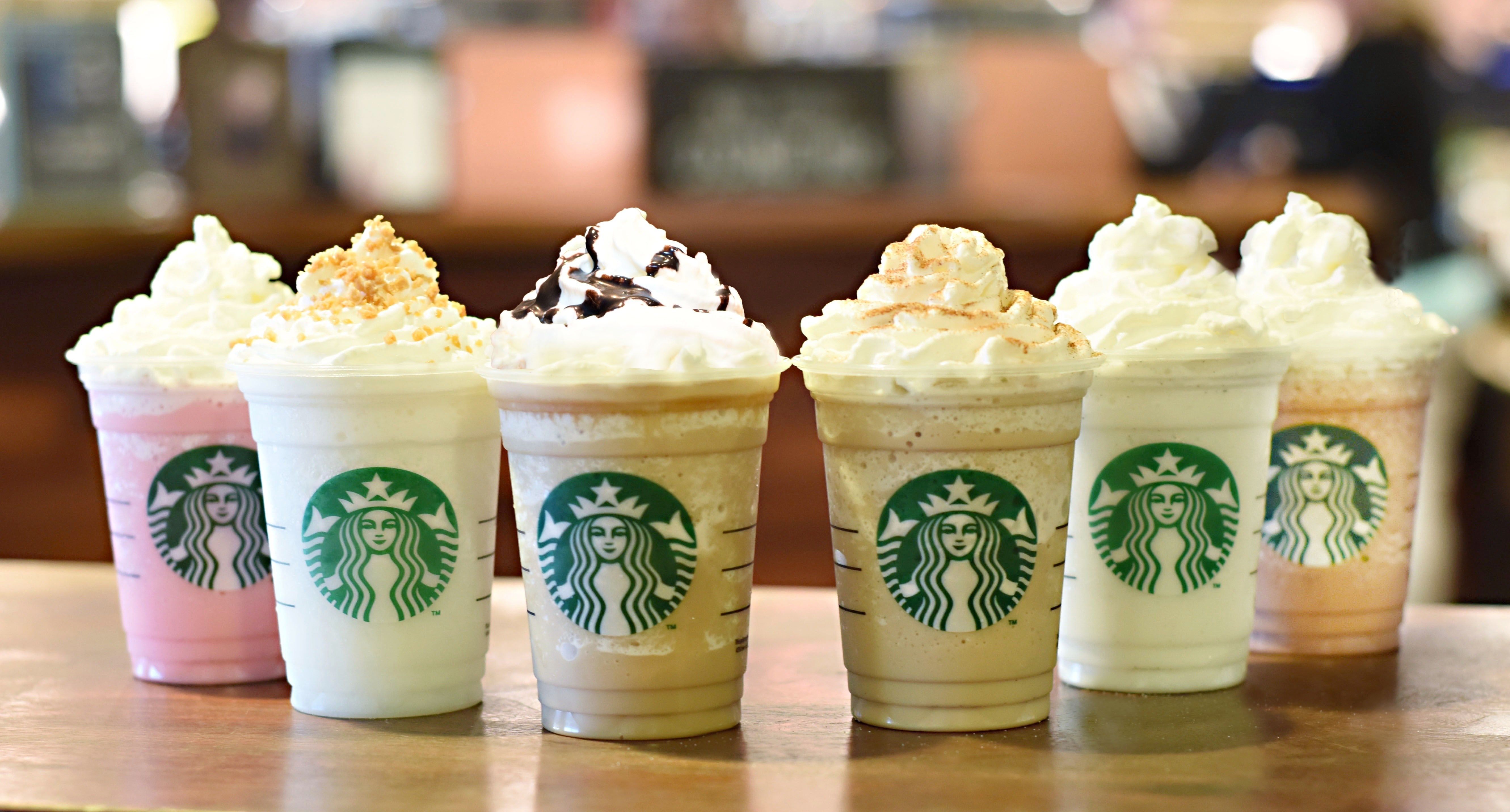 Sei bicchieri Frappuccino Starbucks, 5323x2863 Ultra HD, Monitor 4K