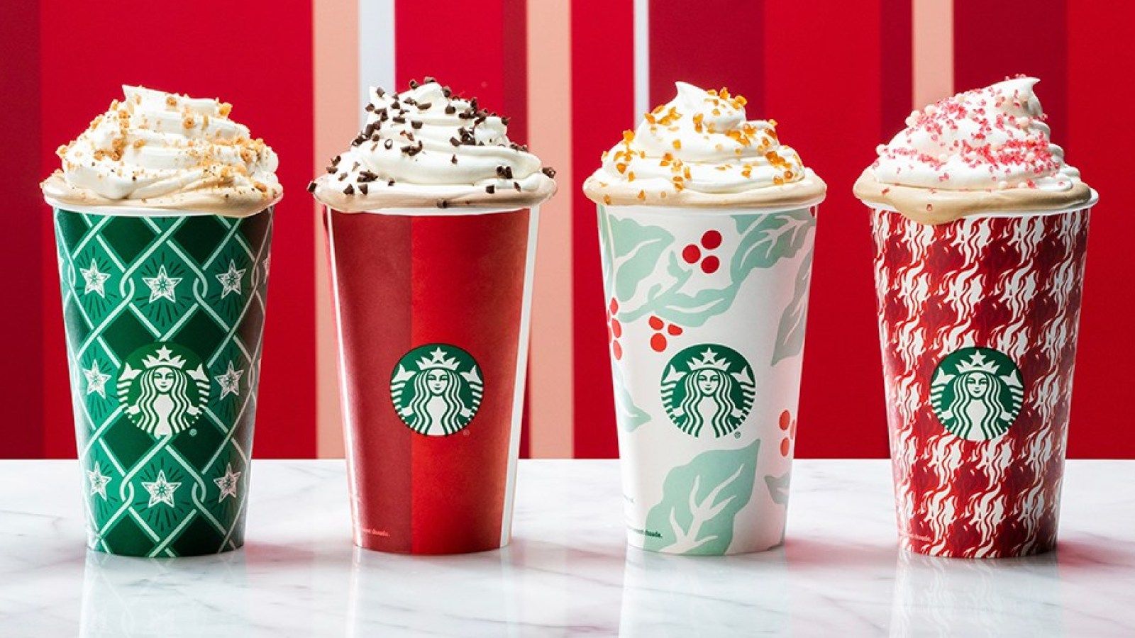 Bicchieri Starbucks natalizi festivi, 1600x900 900p, Laptop