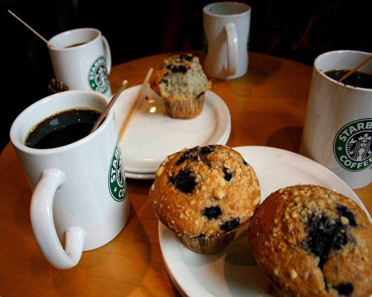 Caffè e muffin Starbucks, 1280x1024 HD, HP Laptop
