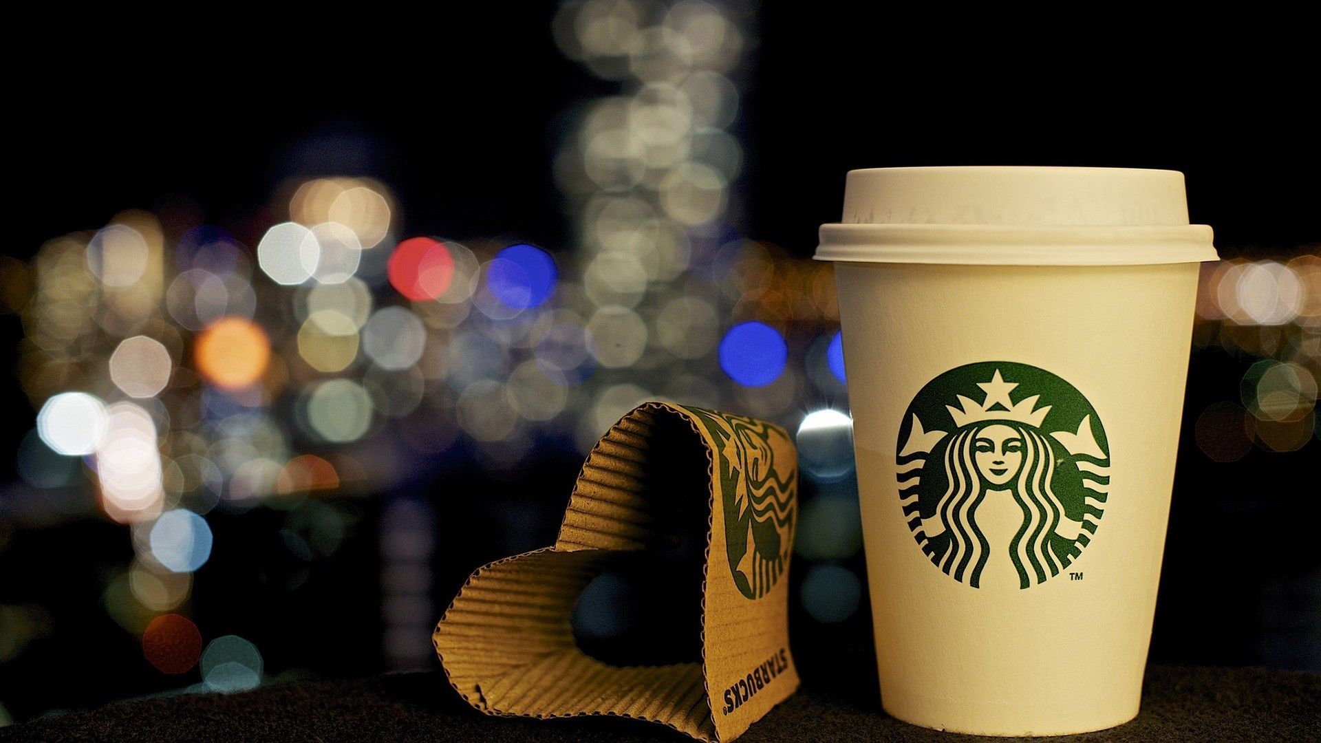 Bicchiere Starbucks con manicotto, 1920x1080 Full HD 1080p, PC