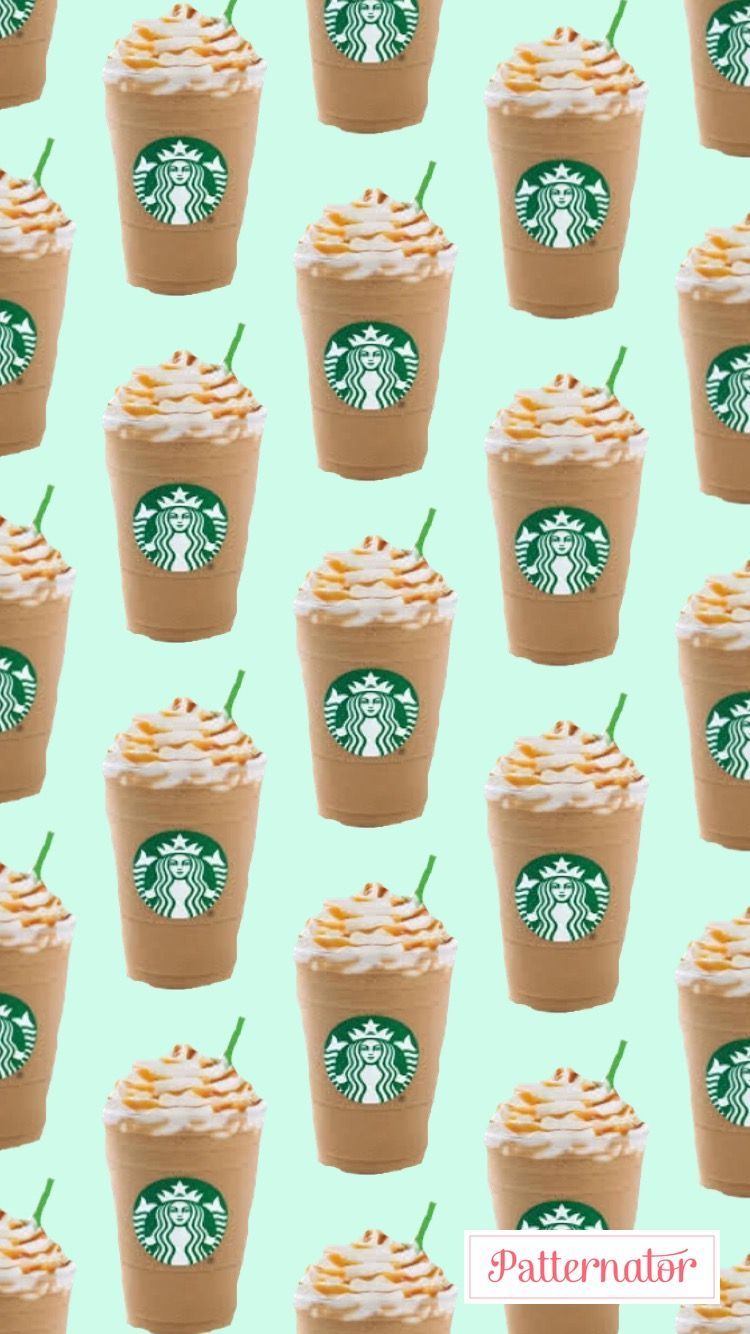 Bicchieri Starbucks pattern verde, 750x1334 Verticale, Telefono