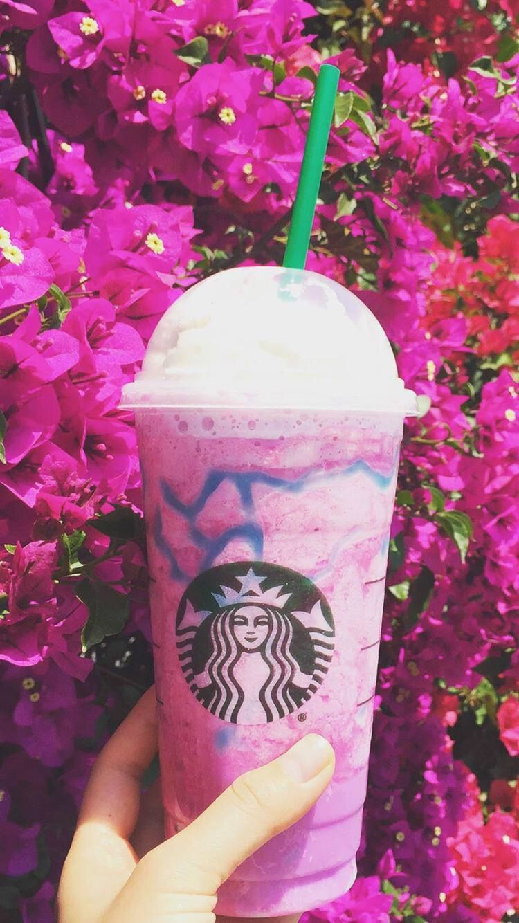 Bevanda Starbucks fiori fucsia, 750x1334 Full HD Verticale, iPhone