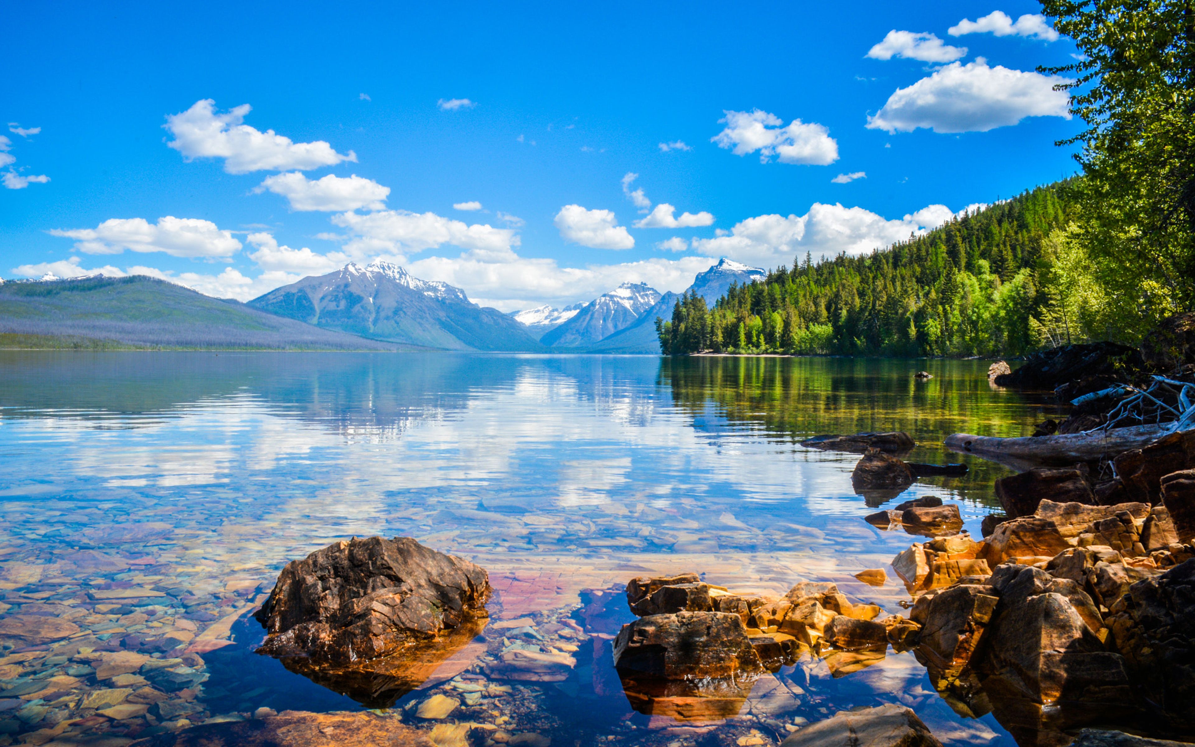 Lago montagne Glacier National Park, 3840x2400 Ultra HD, 4K TV