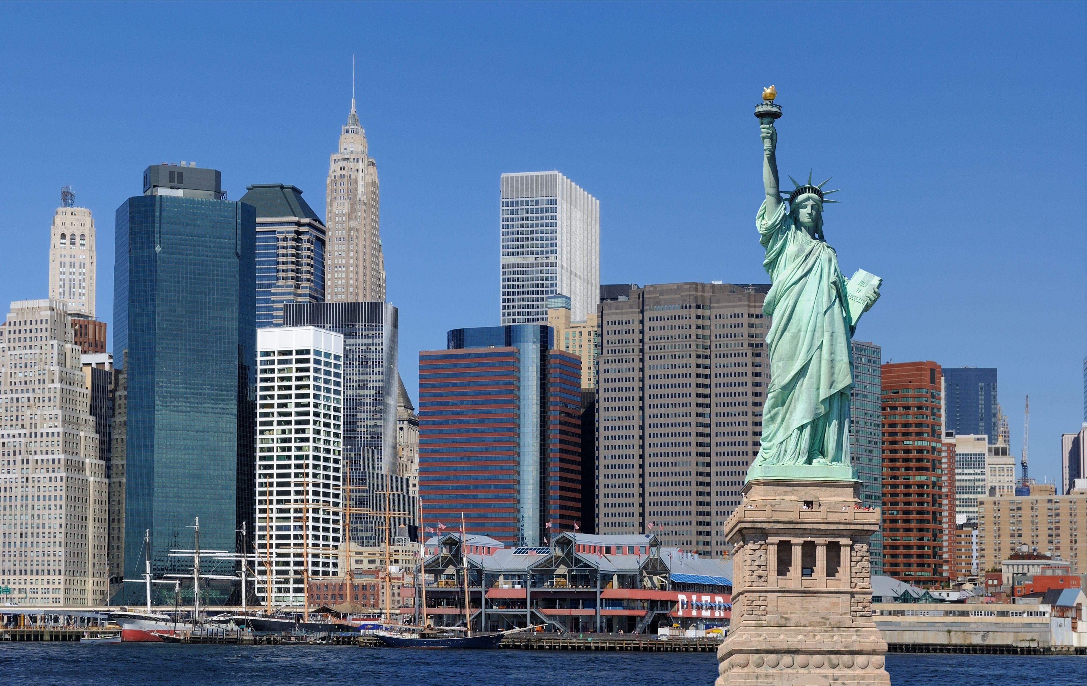 Statua della Libertà skyline New York, 3816x2409 2K+, Desktop