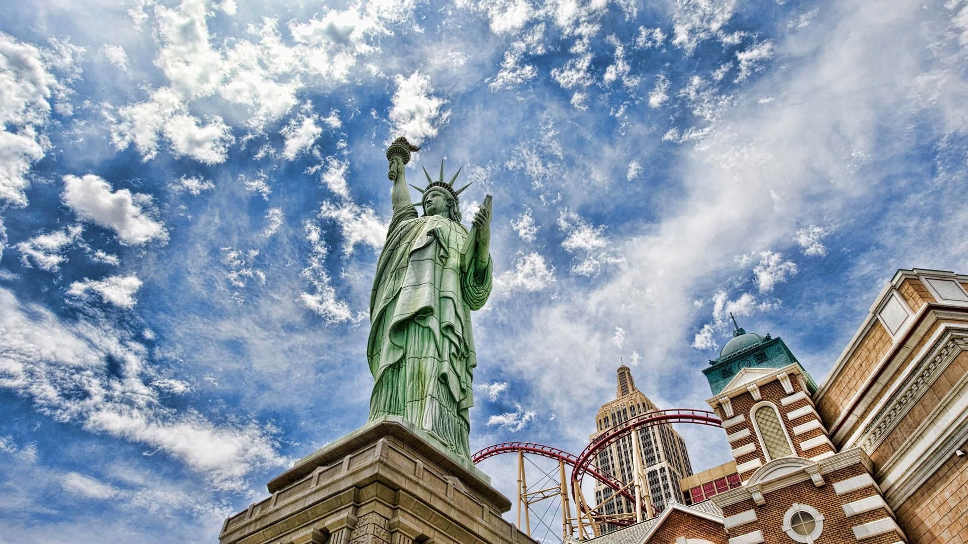 Statua della Libertà, Las Vegas, casino, 1920x1080 Full HD, Laptop