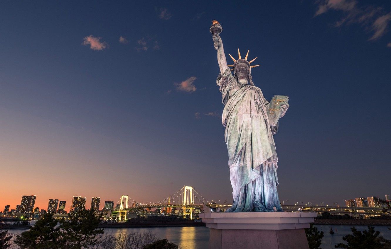 Statua della Libertà, Odaiba Tokyo, 1332x850 720p, PC