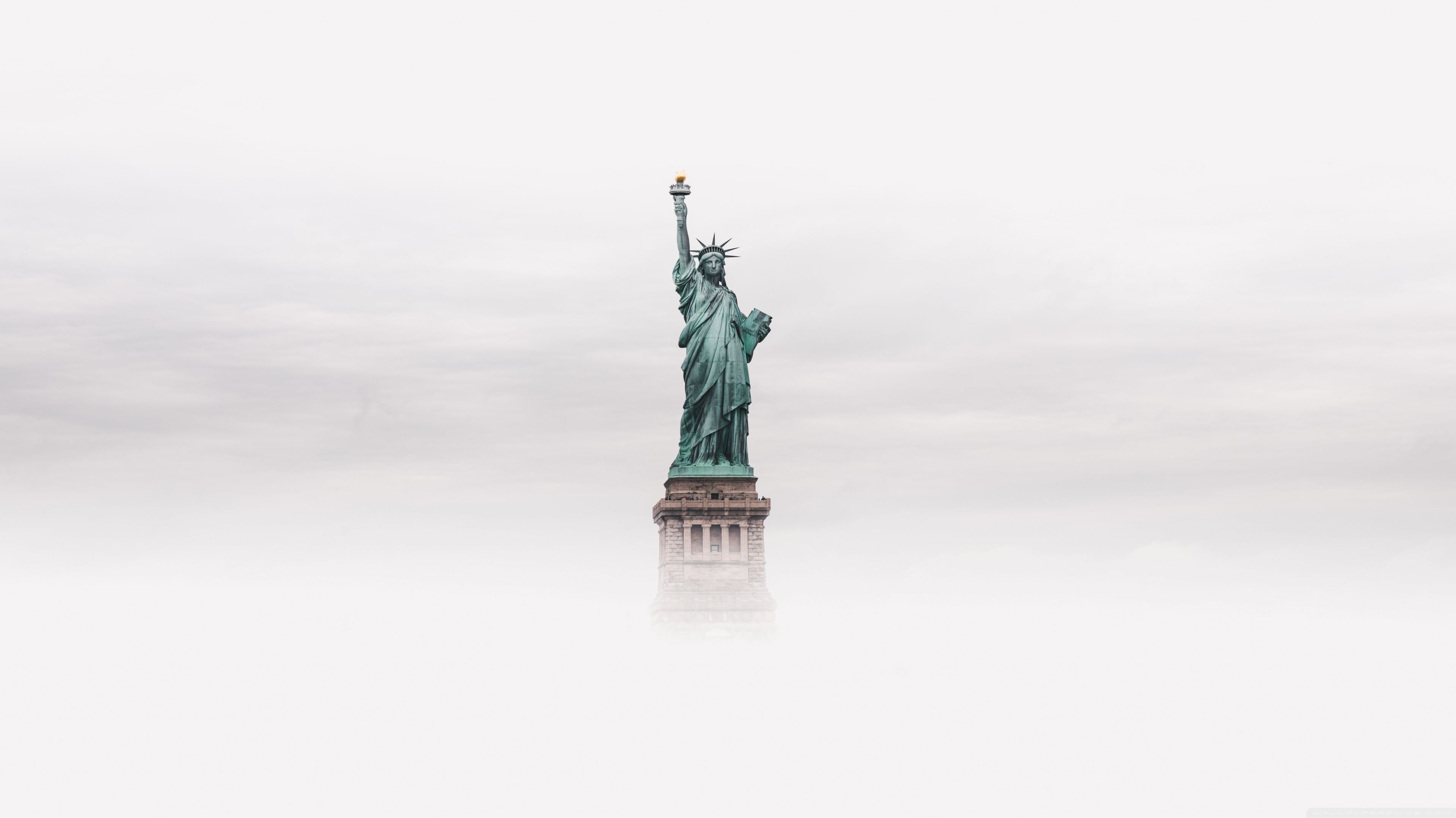 Statua della Libertà nella nebbia, 3840x2160 UHD, PC 4K