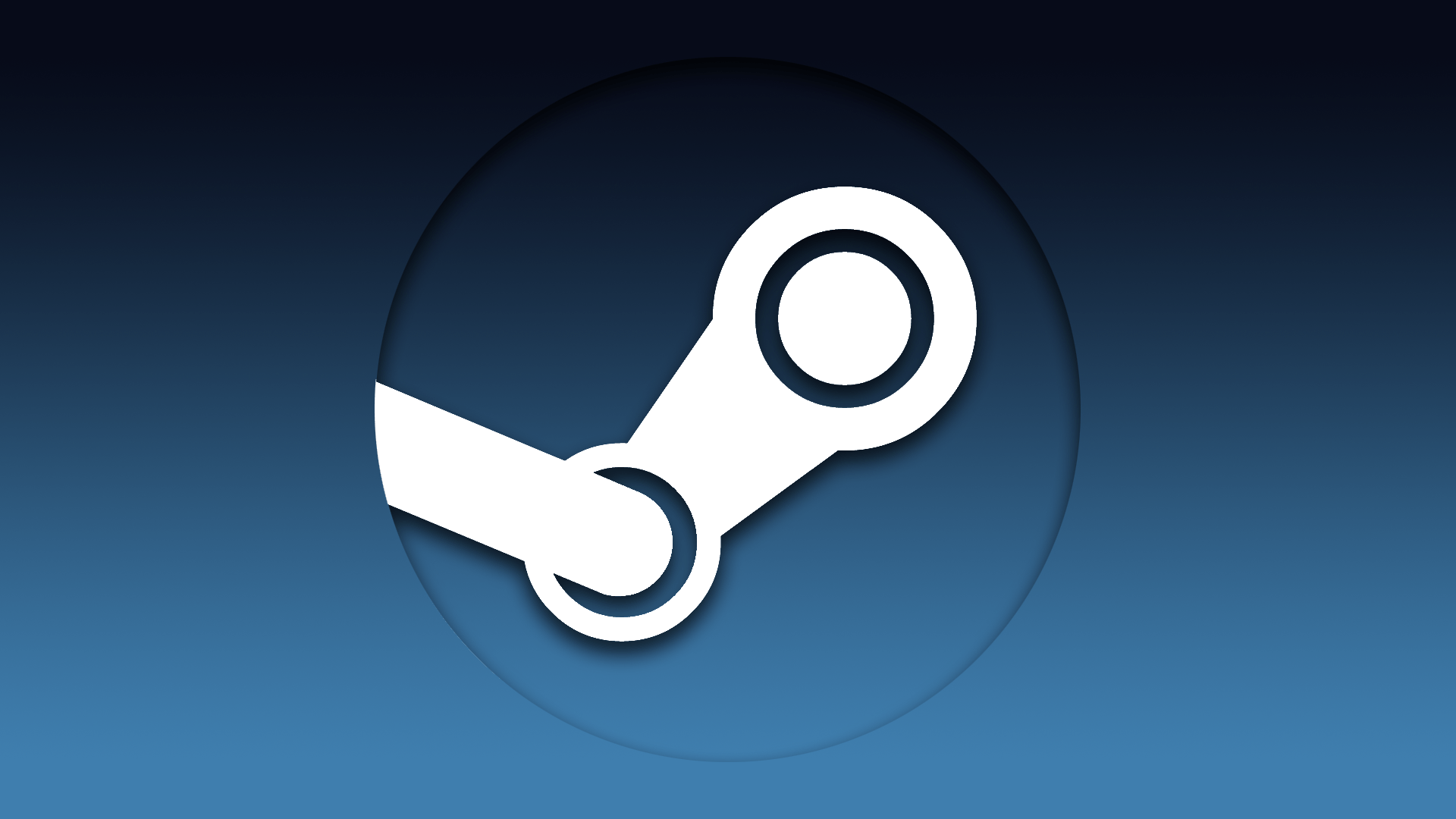 Logo Steam blu, 1920x1080 Full HD, PC