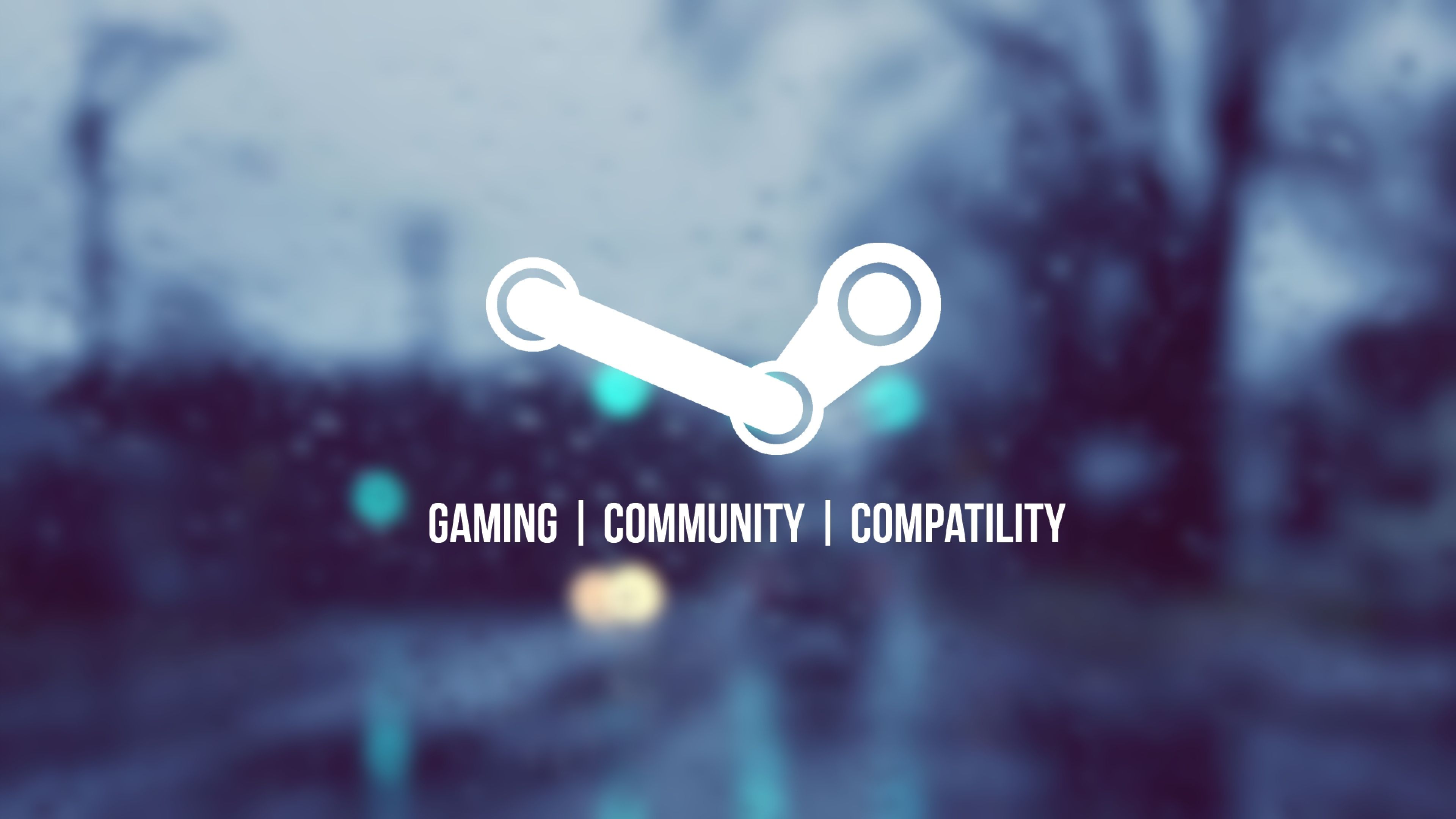 Logo Steam su sfondo blu, 1920x1080 1080p, PC Desktop