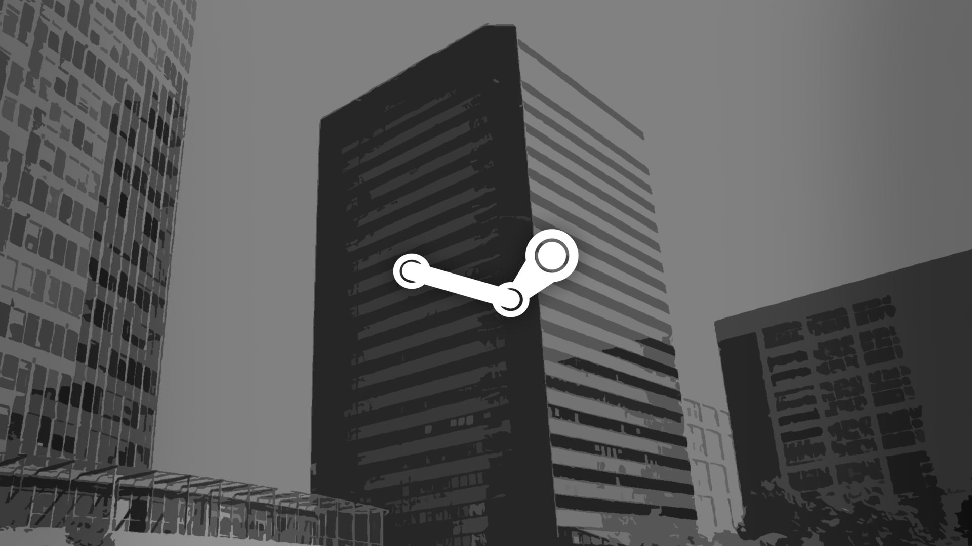 Logo Steam ombre grunge, 1680x1050 HD Ready, Notebook Gaming