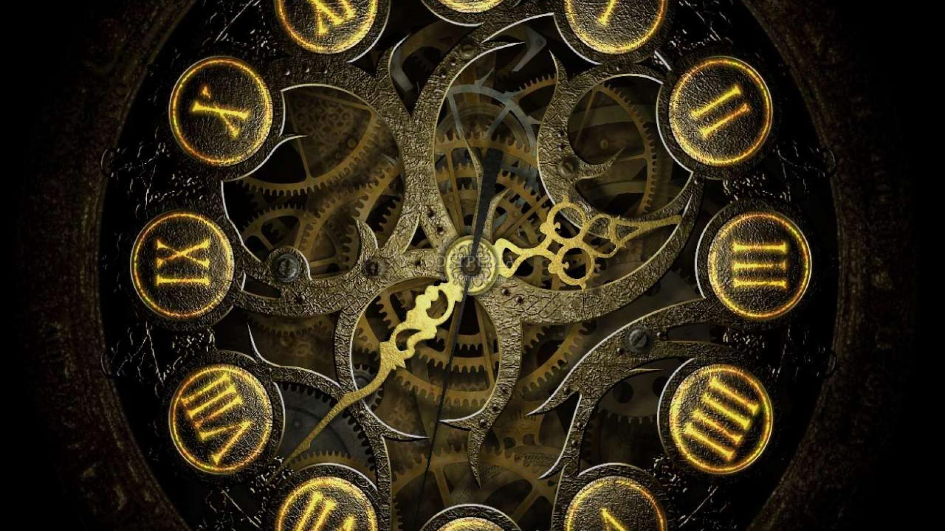 Orologio meccanico ingranaggi dorati, 1920x1080 Full HD, Desktop