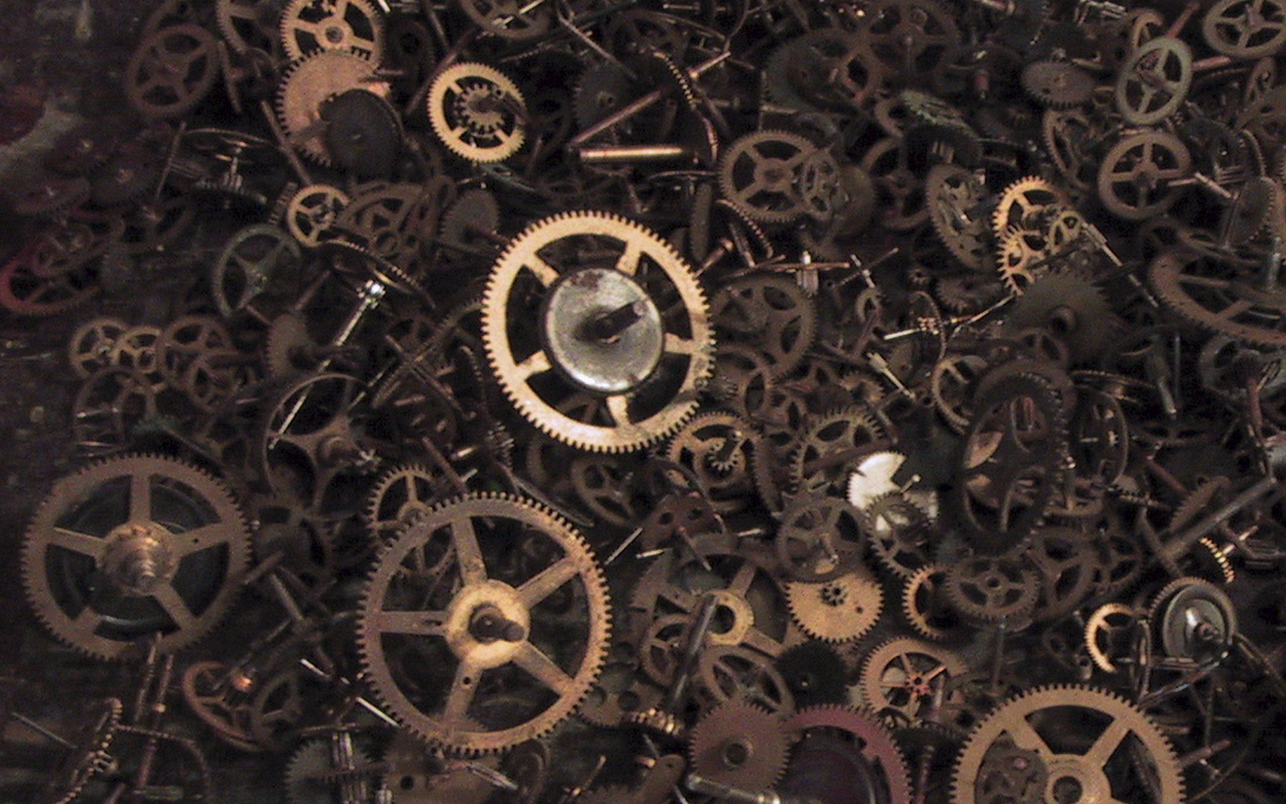 Ingranaggi metallici steampunk, 2560x1600 2K, Laptop