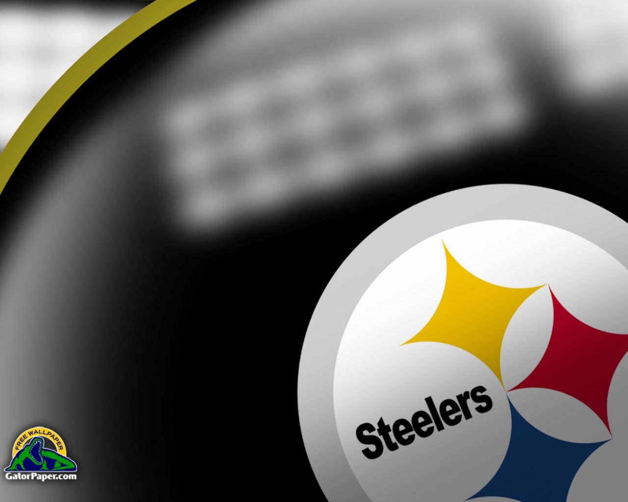 Logo Steelers astratto nero, 1280x1024 720p, PC
