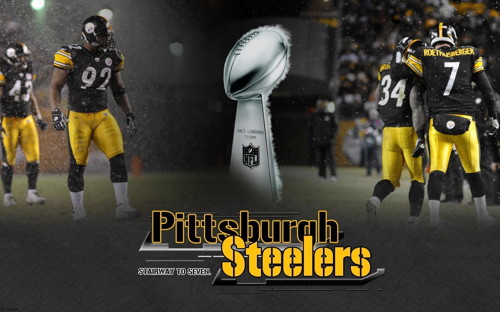 Giocatori Pittsburgh Steelers e trofeo, 1920x1200 Full HD+ WUXGA, Laptop