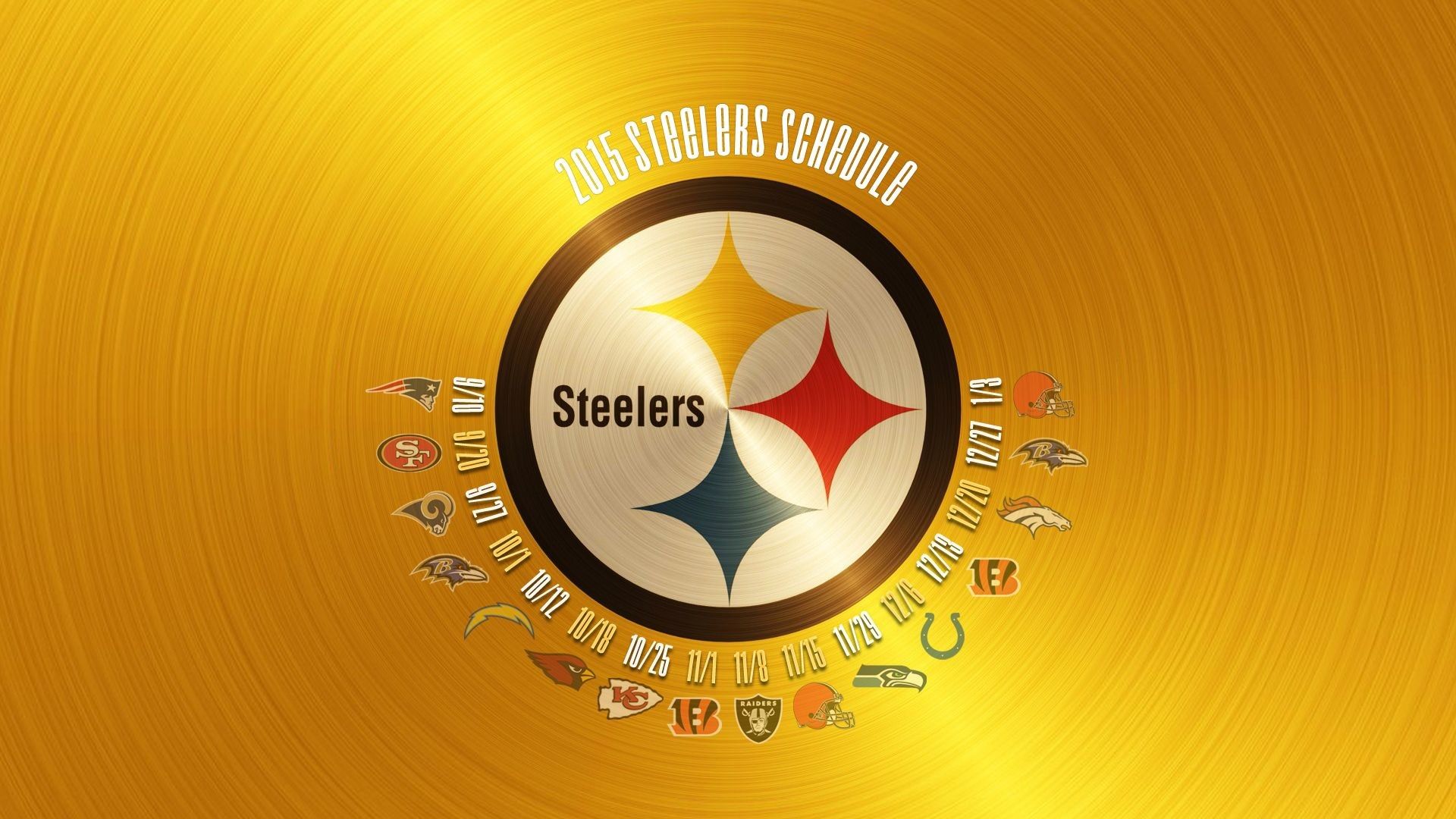 Logo Steelers oro astratto, 1920x1080 1080p, PC